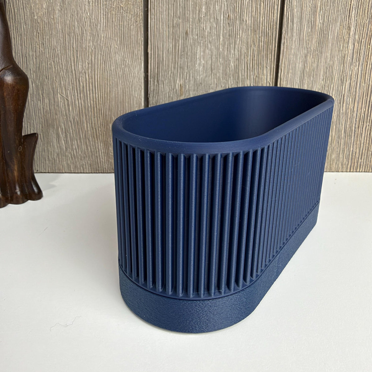 Nisa Planter Large, Indoor Flower Pot, Tabletop Planter, Ribbed Design, Minimalist Style