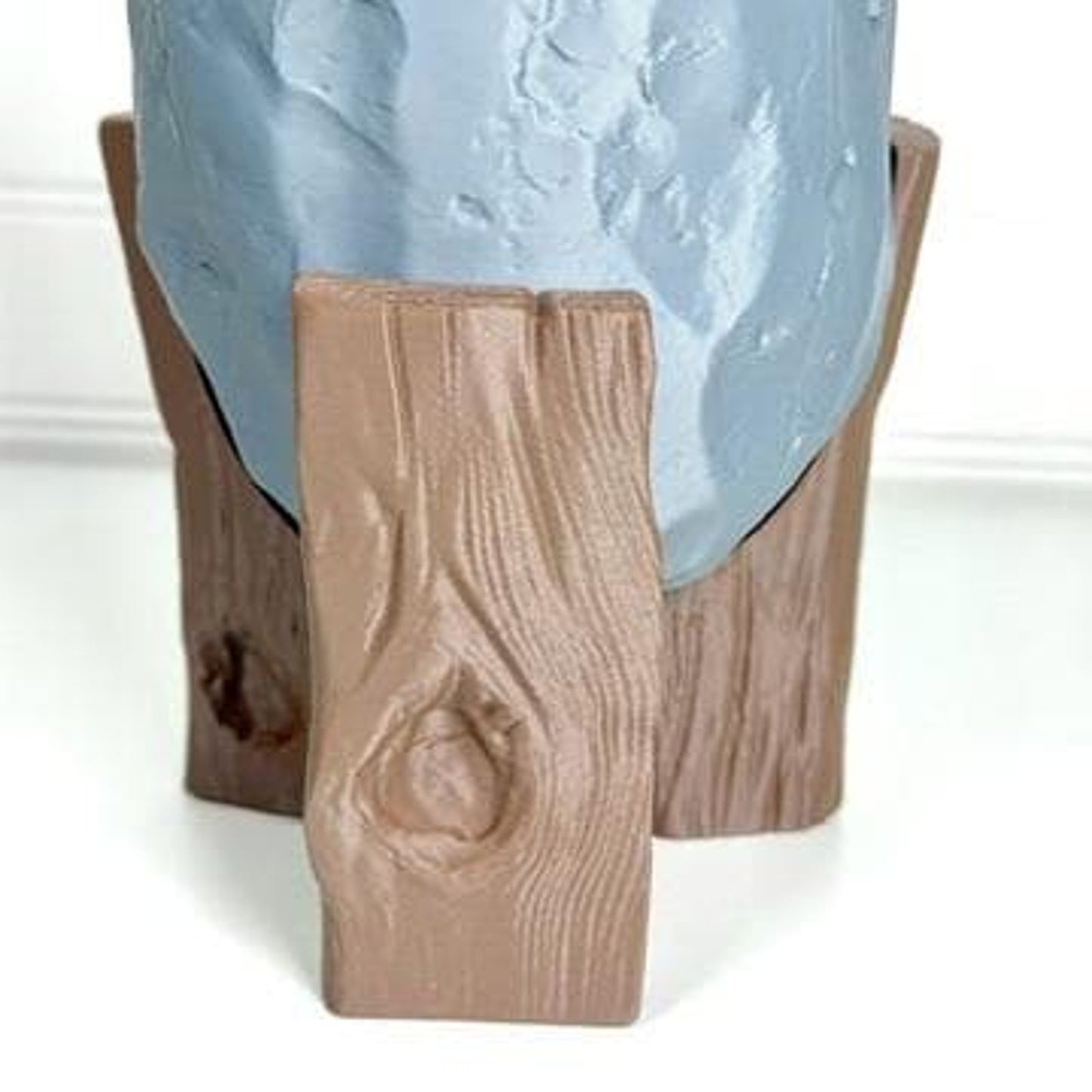 Grotio Cachepot, Indoor Tabletop Planter, Woodland Style Decorative Plant Pot, Tree Stump