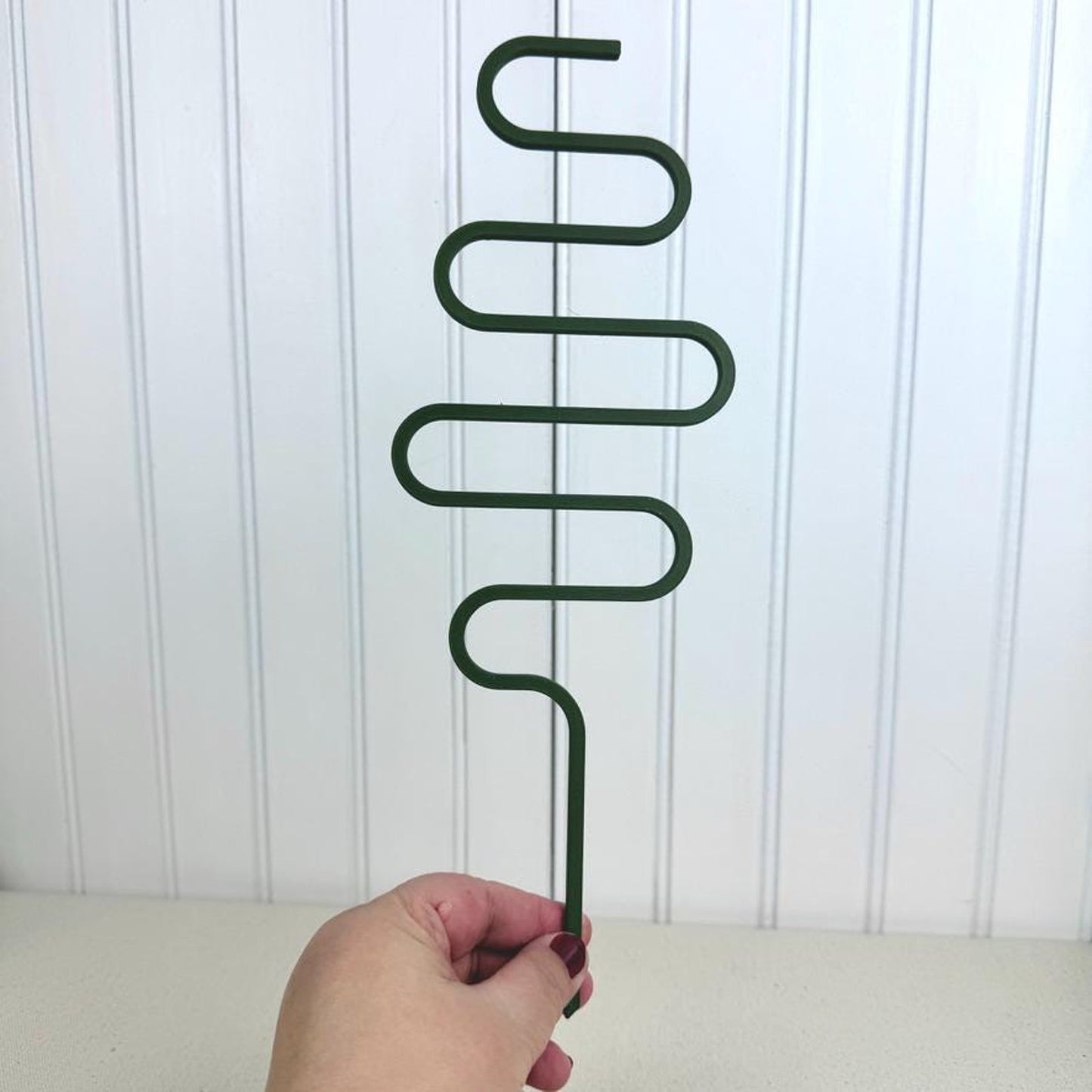 Squiggle Shaped Plant Trellis, Plant Support, Indoor Garden Decor, 12.375" tall