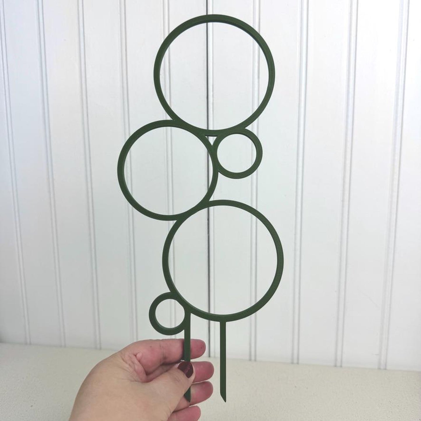 Bubble Inspired Plant Trellis, Modern Plant Support, Geometric Circles, Indoor Garden Decor, 11.5" tall