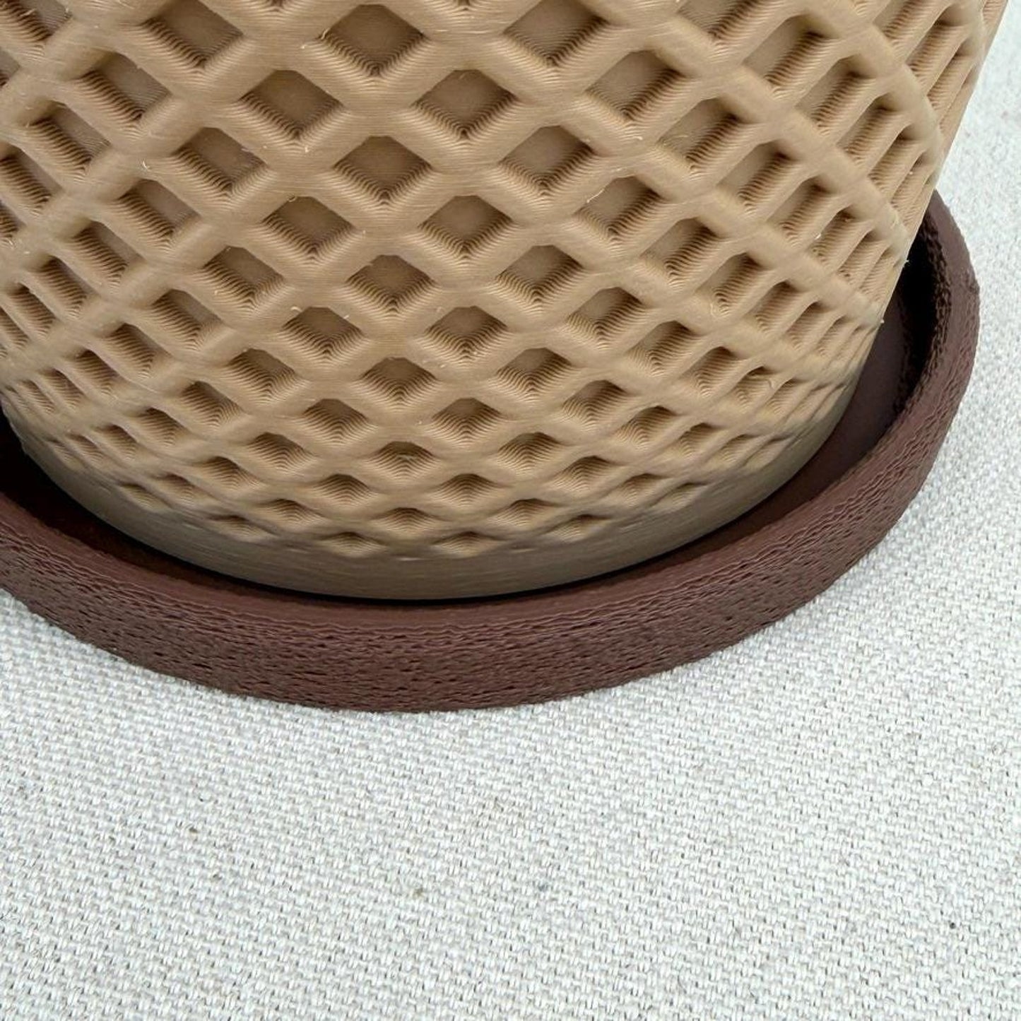 The Delta Planter, Indoor Flower Pot, Tabletop Planter, Lattice Pattern