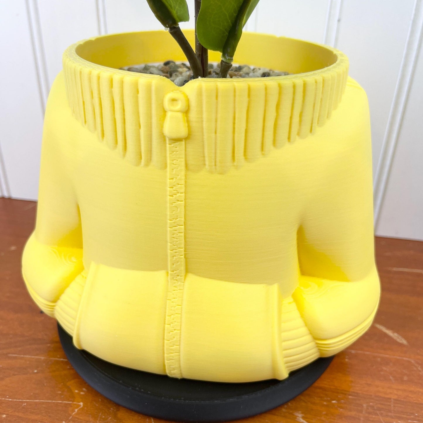 Sweatshirt Jacket Indoor Planter Pot, Sporty Sweater Flower Pot, Planter, Unique Quirky Modern