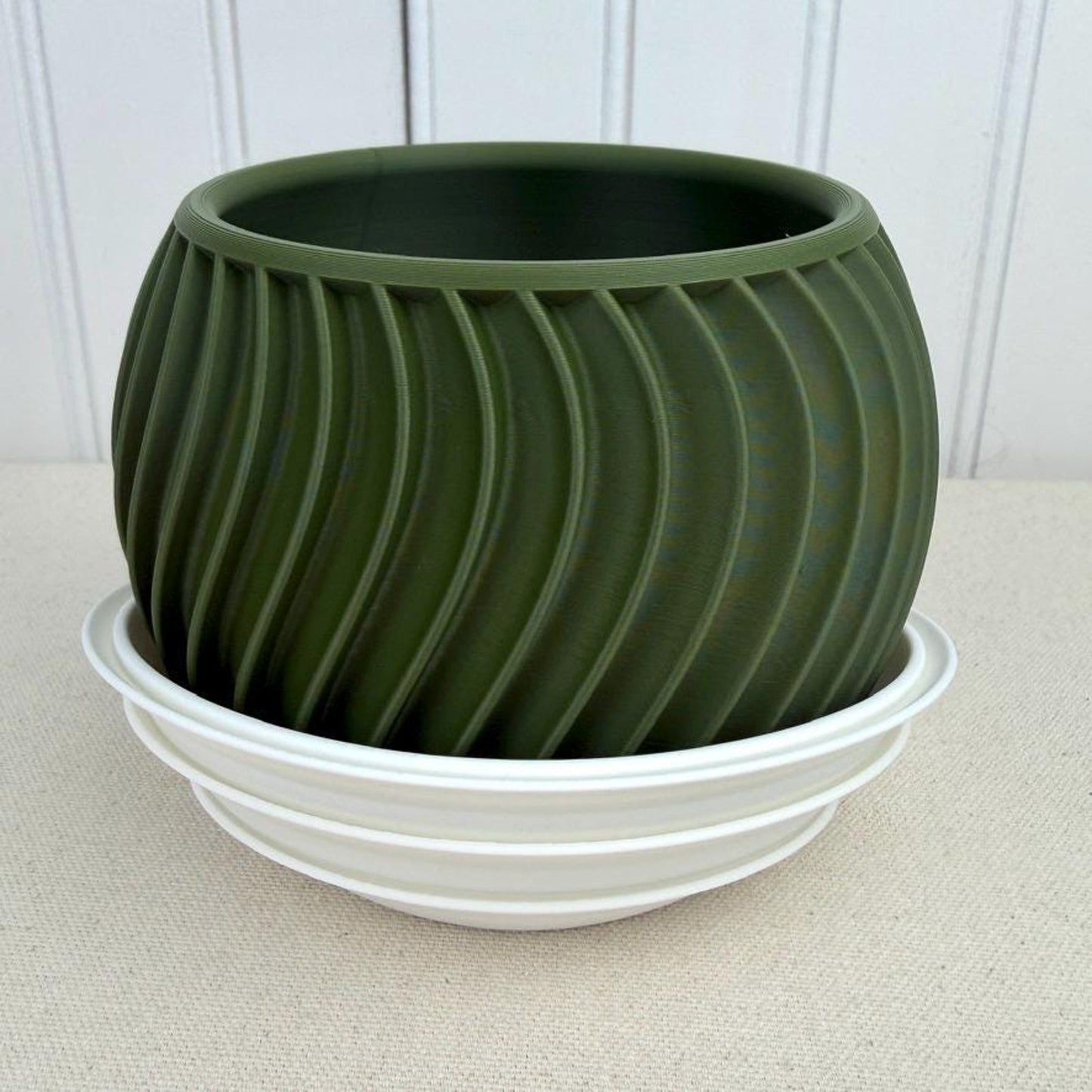 The Sonar Planter, Indoor Flower Pot, Tabletop Planter, Swirl Pattern