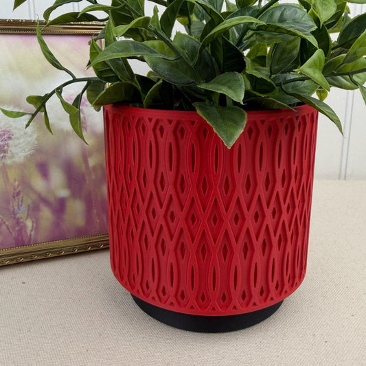 The Echelon Planter, Indoor Flower Pot, Tabletop Planter, Modern Geometric Pattern