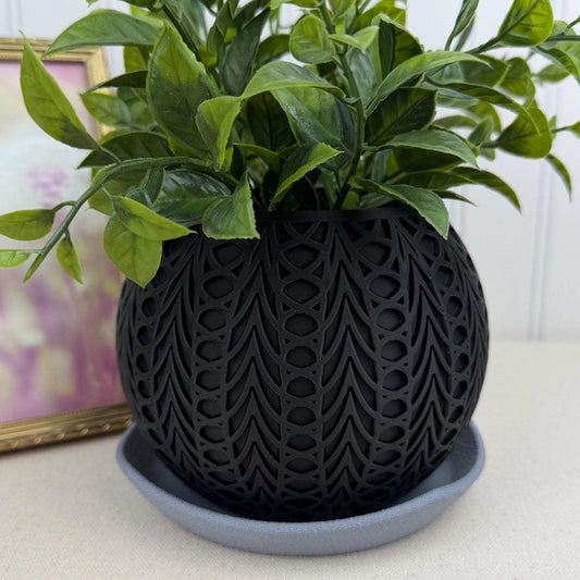 The Fusion Planter, Indoor Flower Pot, Tabletop Planter, Lattice Pattern