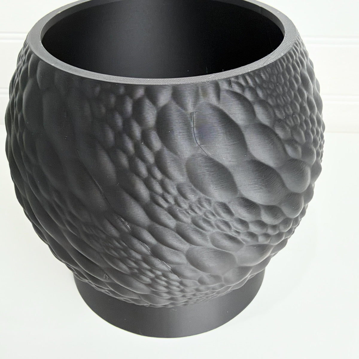 Gato Planter, Tabletop Indoor Plant Pot with Drip Tray, Organic Pattern, Moon Texture