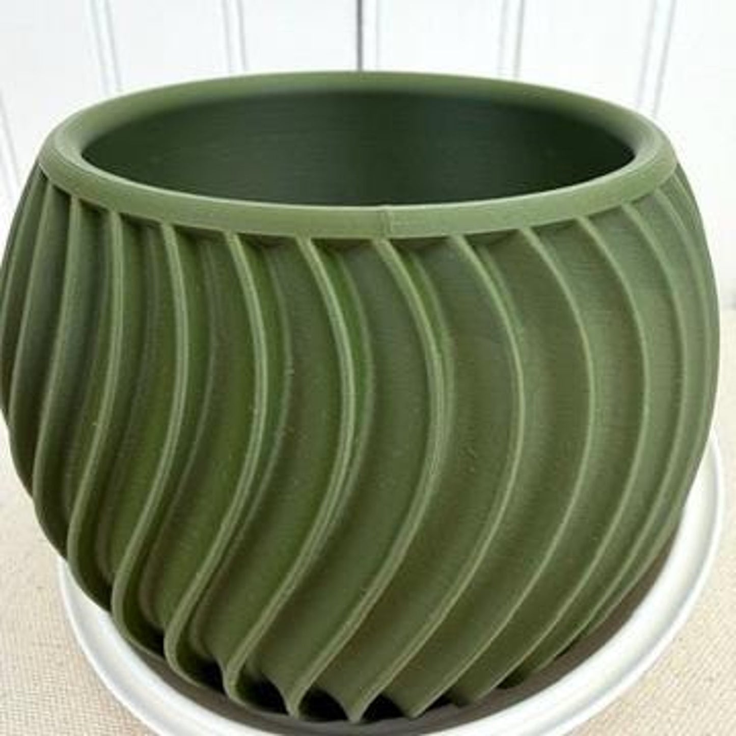 The Sonar Planter, Indoor Flower Pot, Tabletop Planter, Swirl Pattern