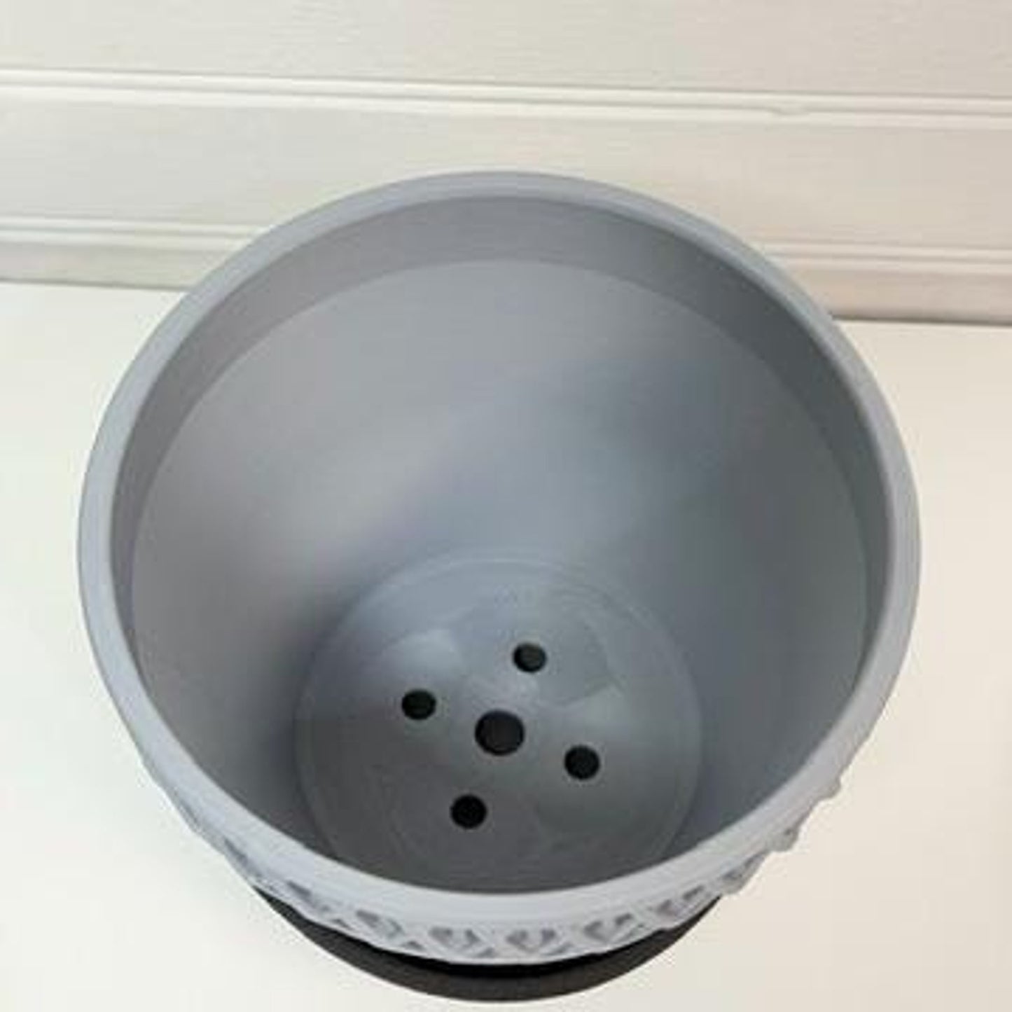 The Adrift Planter, Indoor Tabletop Flower Pot, Spiral Design, Wrap Around Drainage Tray