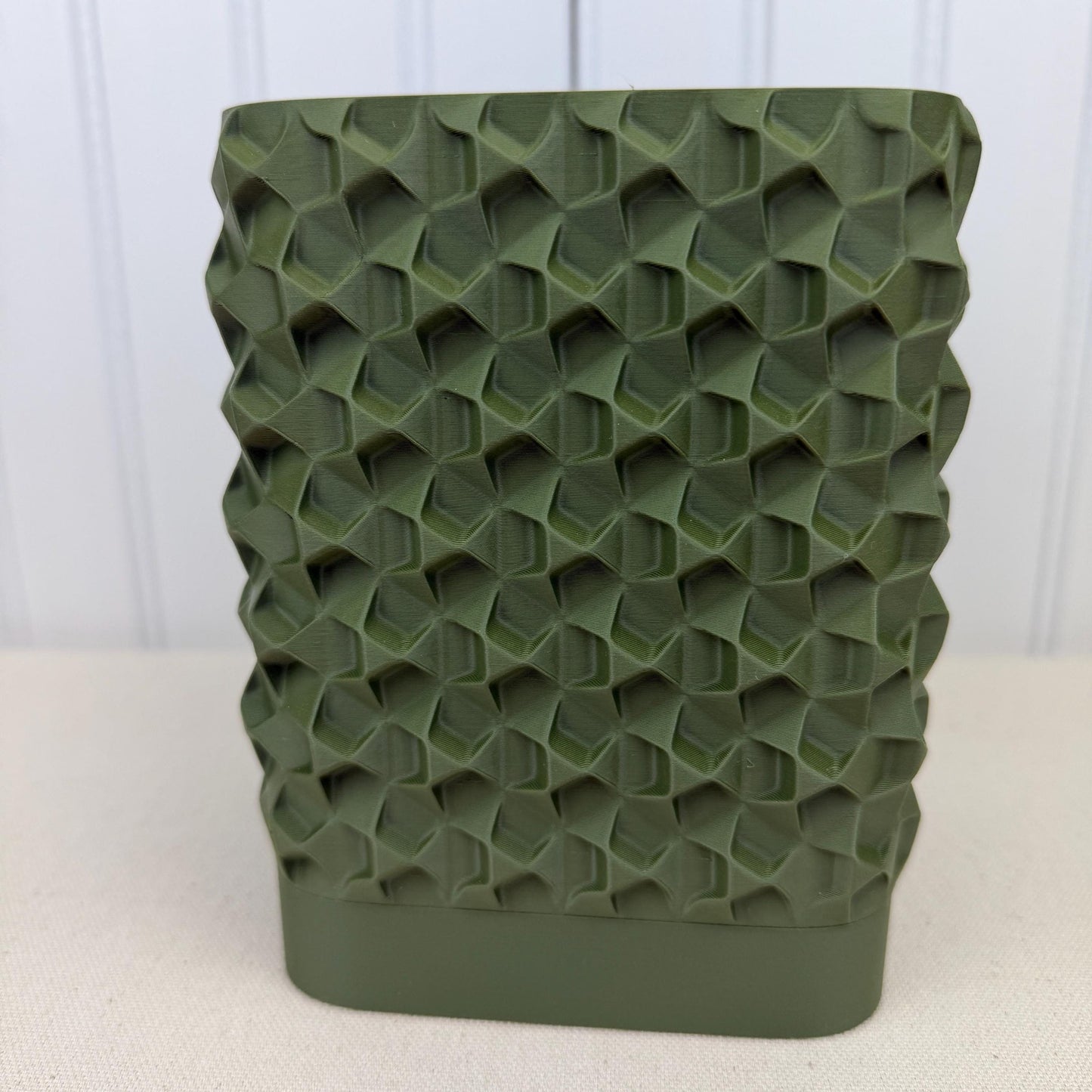 Rovi Square Planter, Indoor Flower Pot, Tabletop Planter, Faceted Texture, Modern Design