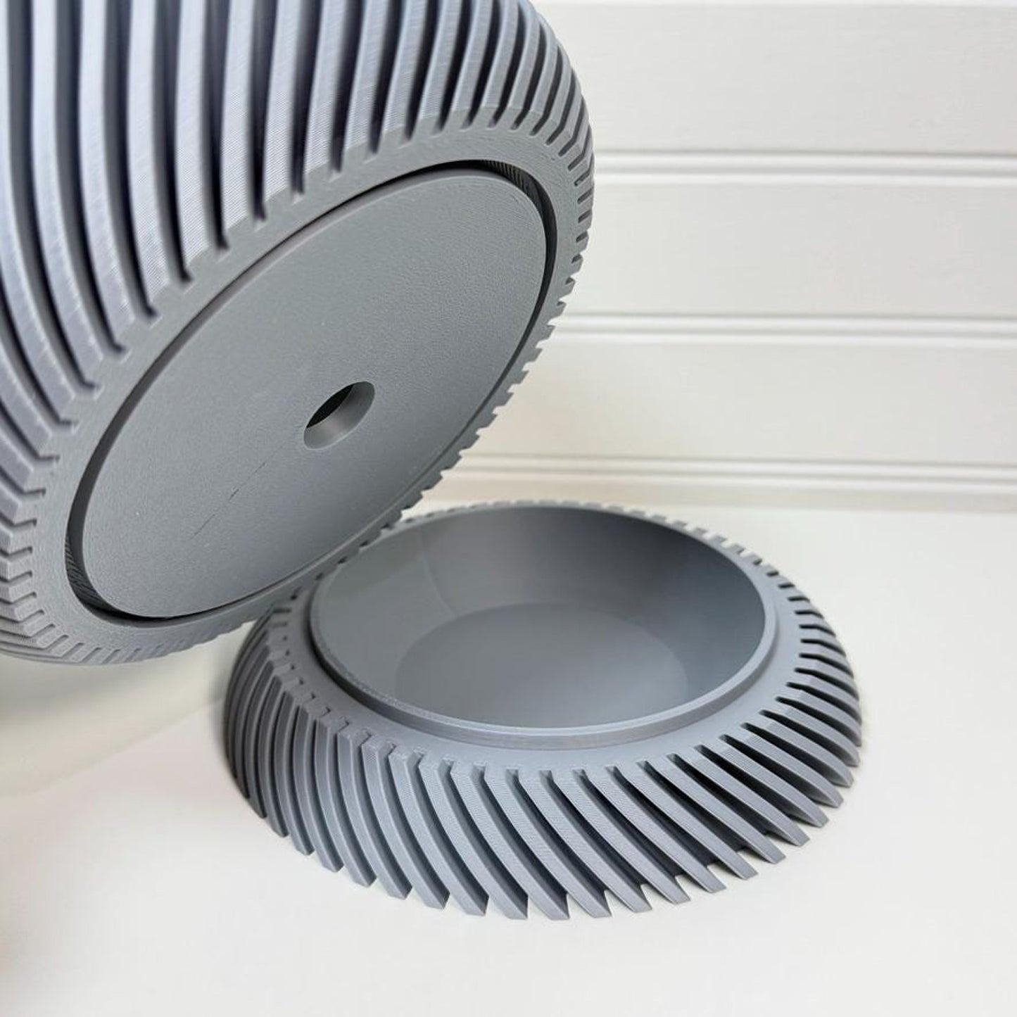 Slant Planter, Tabletop Indoor Flower Pot, Ribbed Planter, Homeware, Modern Home