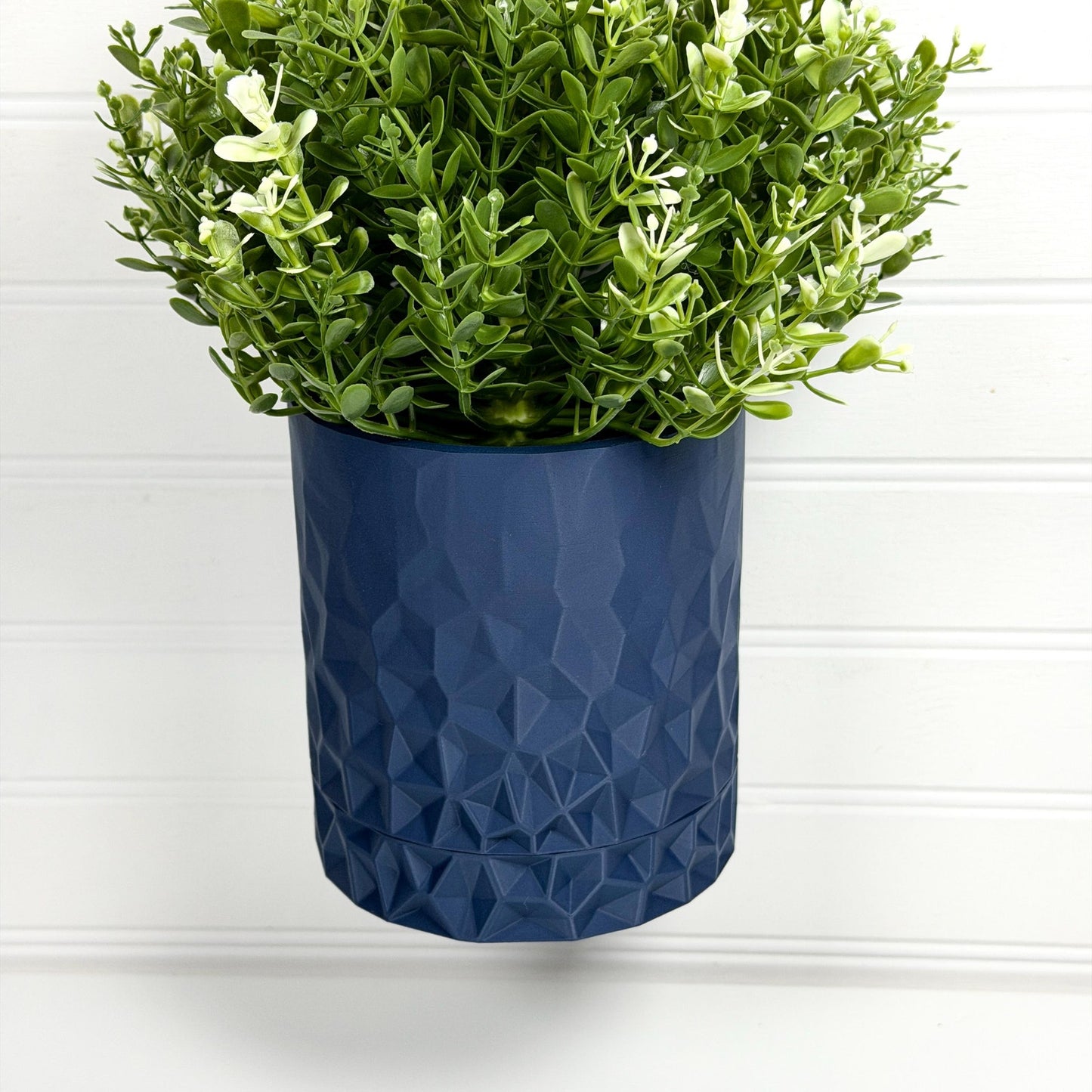 Voronoi Wall Hanging Planter, Indoor Plant Pot, Screw On Drip Tray, Geometric Design