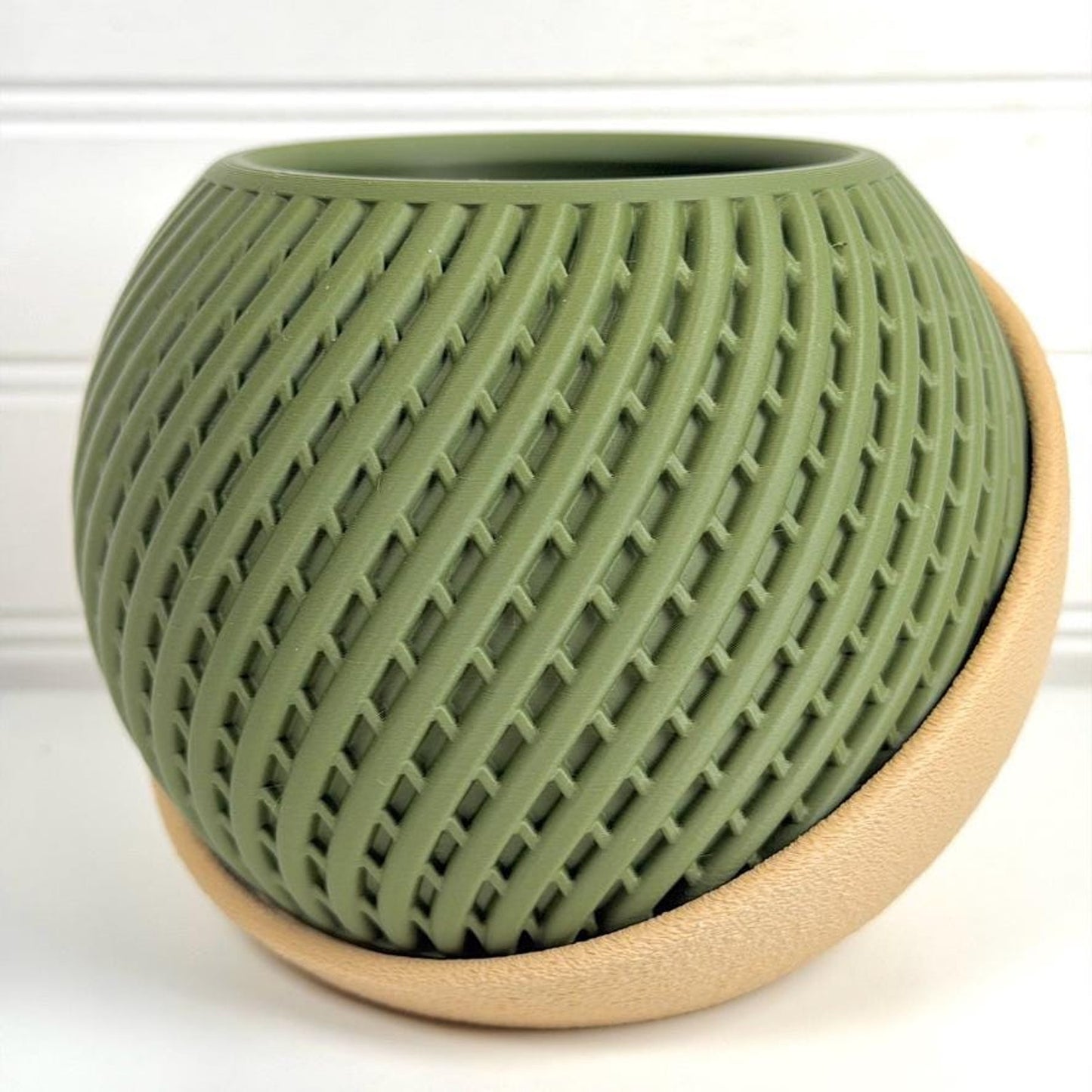 Troia Planter, Indoor Plant Pot with Sculpted Drip Tray, Tabletop Planter
