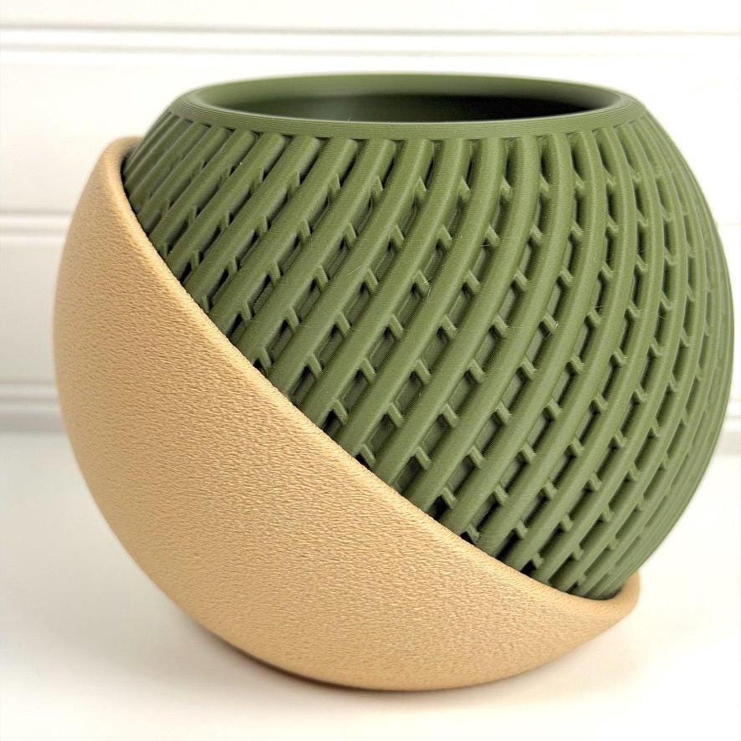 Troia Planter, Indoor Plant Pot with Sculpted Drip Tray, Tabletop Planter