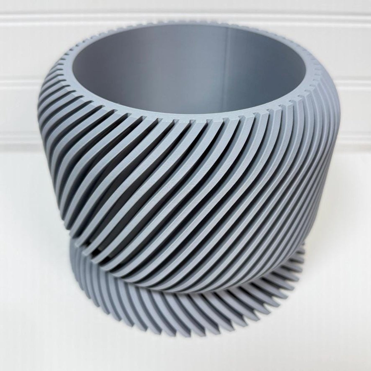 Slant Planter, Tabletop Indoor Flower Pot, Ribbed Planter, Homeware, Modern Home