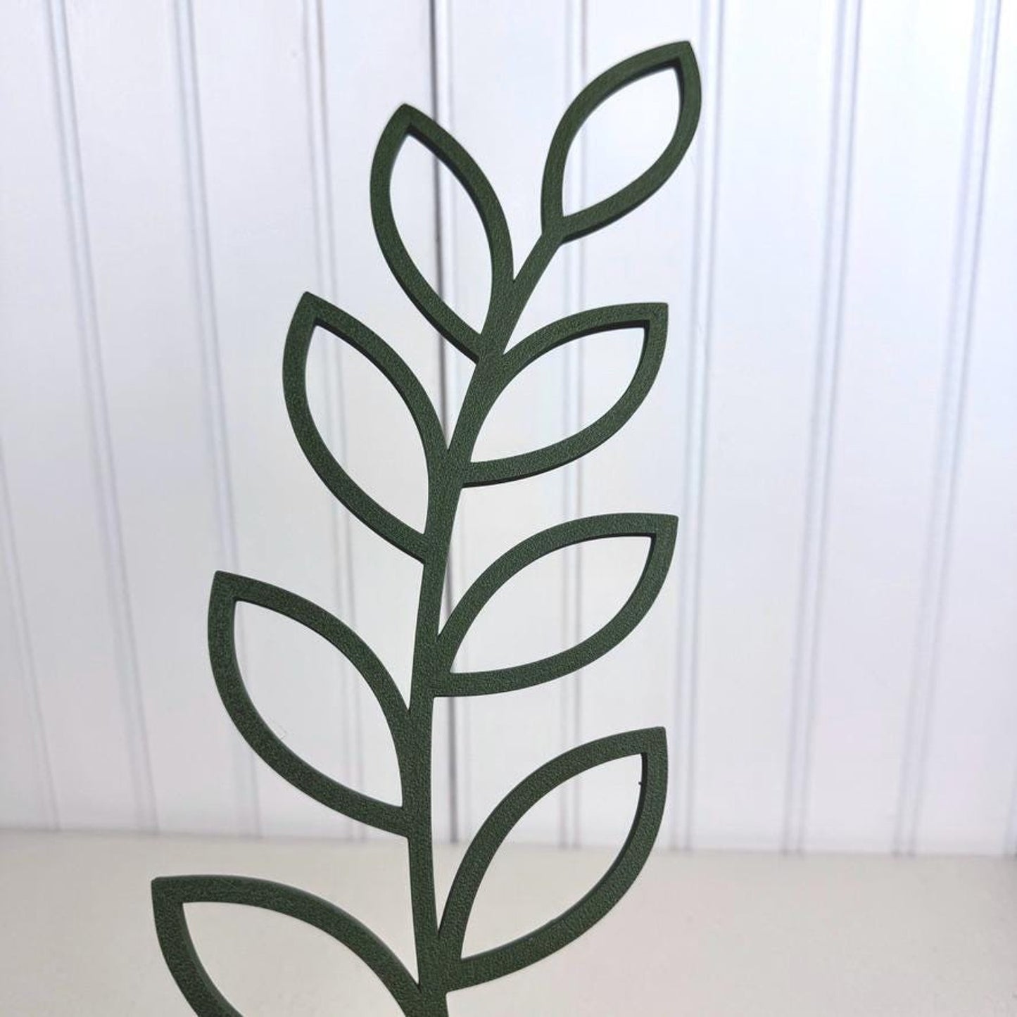 Leaf Shaped Modern Plant Trellis, Plant Support, Indoor Garden Decor, 12.375" tall