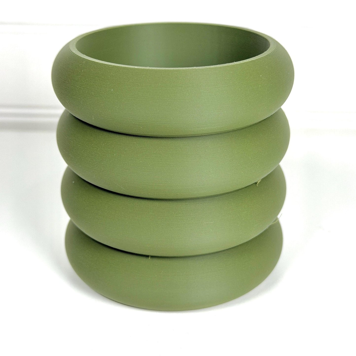Fluxo Planter, Indoor Flower Pot, Tabletop Planter, Stacked Design, Geometric Aesthetic
