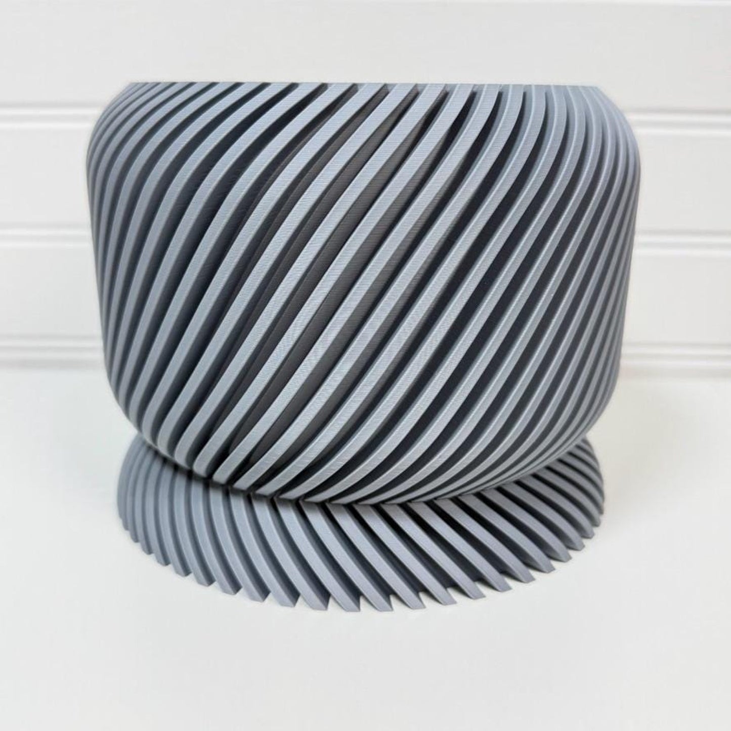 Slant Planter, Tabletop Indoor Flower Pot, Ribbed Planter, Homeware, Modern Home