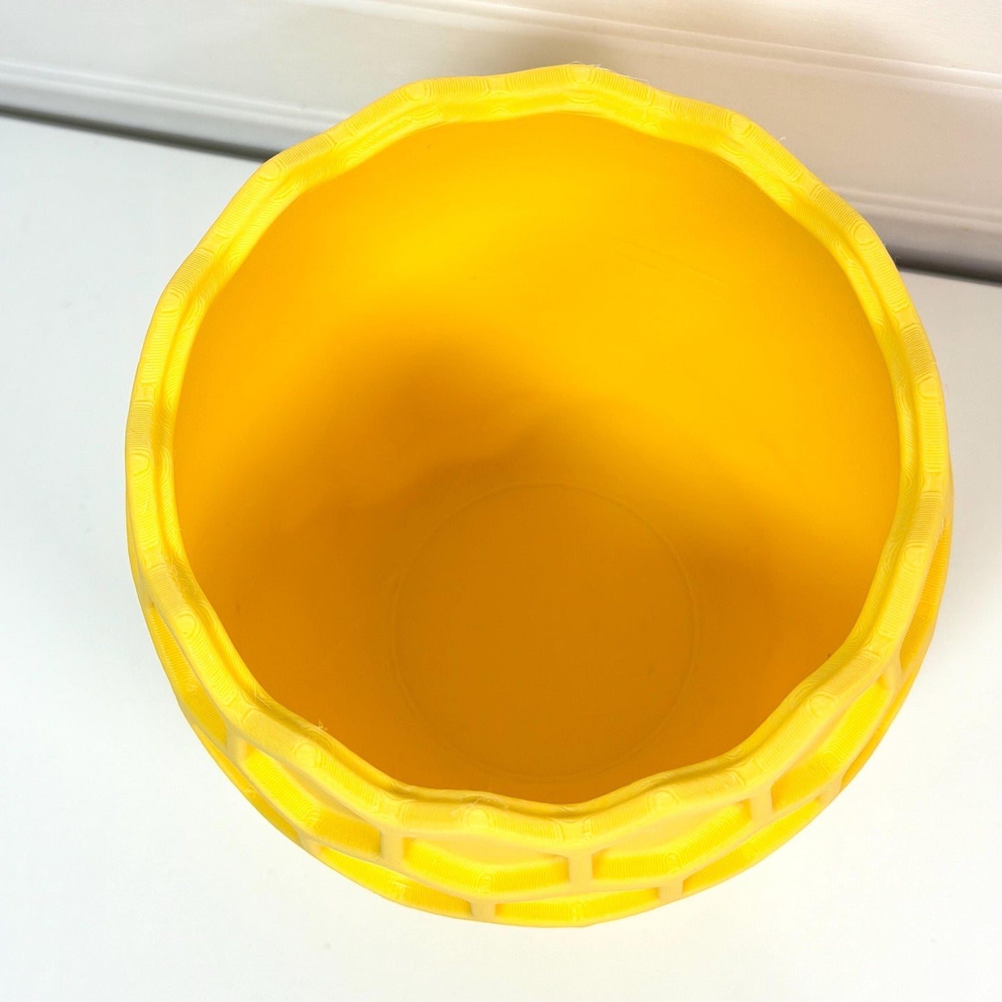 Beehavia Cachepot, Indoor Tabletop Cache Pot, Planter Pot, No Drainage Holes, Honeycomb Planter