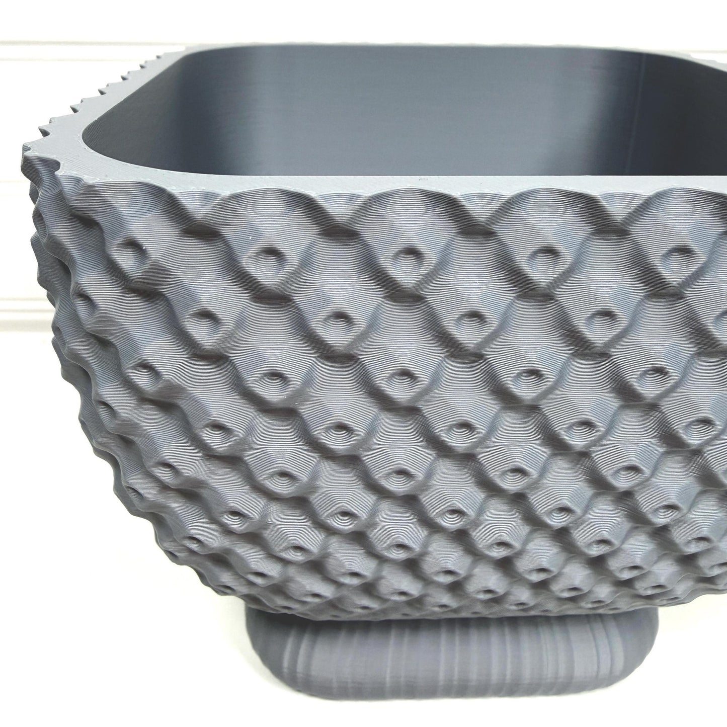Connect Planter, Tabletop Indoor Flower Pot, Geometric Design, Textured Planter