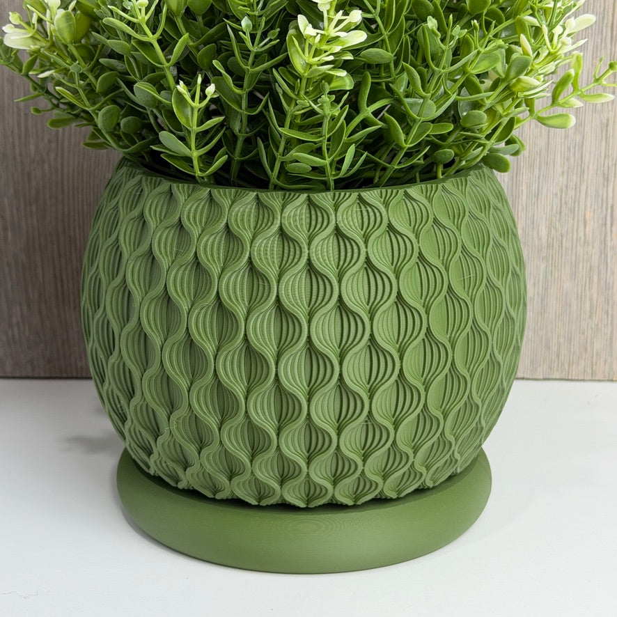 Bloom Planter, Tabletop Indoor Plant Pot, Organic Textured Design