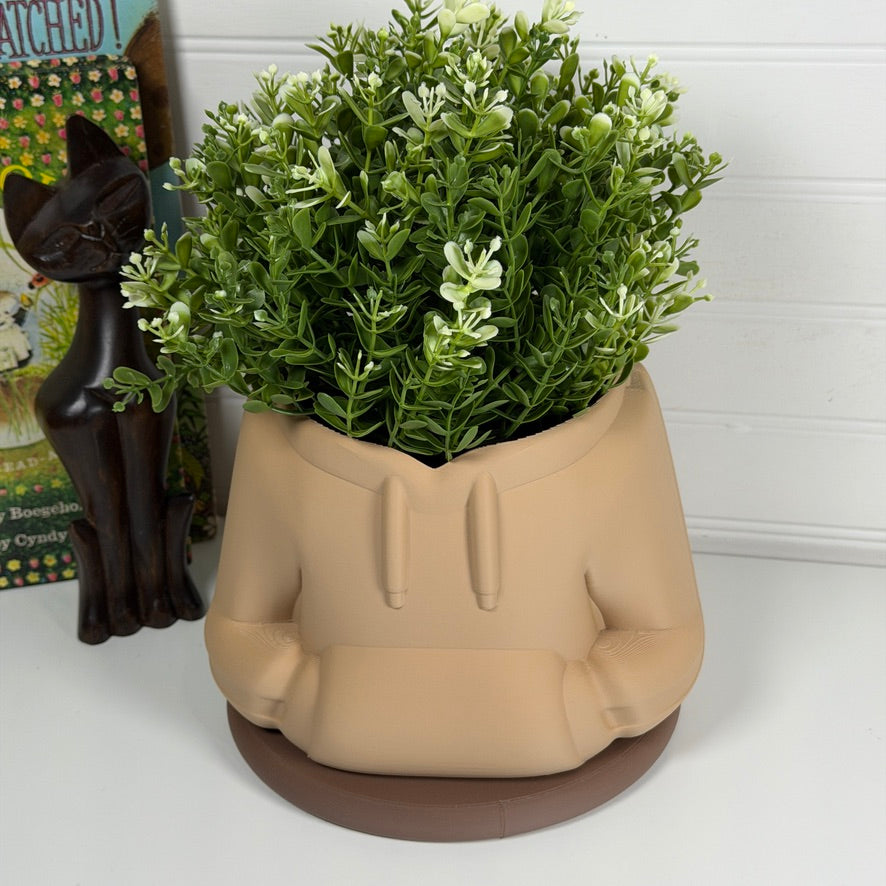 Hoodie Planter Pot, Sweatshirt Flower Pot, Indoor Planter, Tabletop Planter