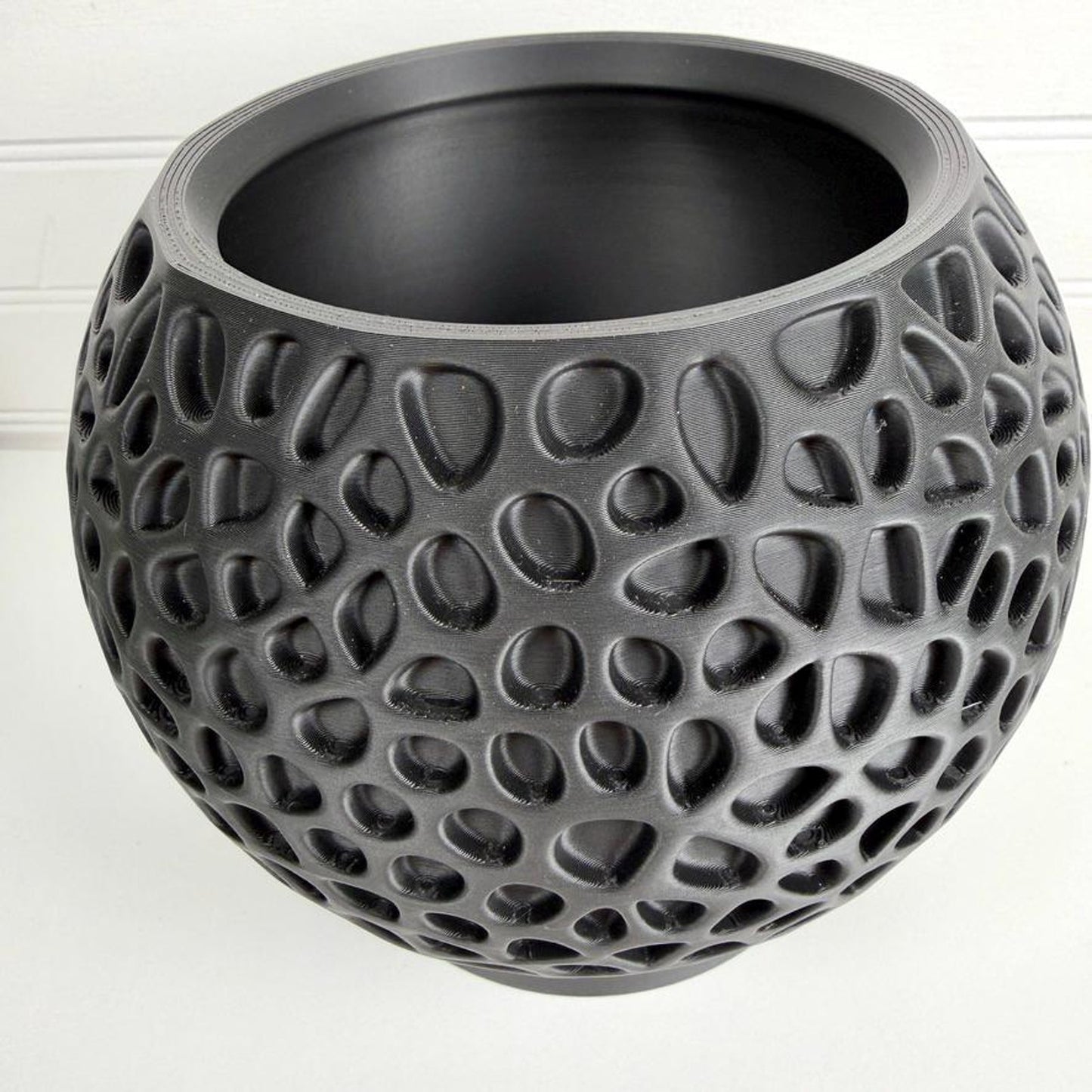 Pulp Planter, Indoor Plant Pot with Drip Tray, Tabletop Planter, Geometric Design