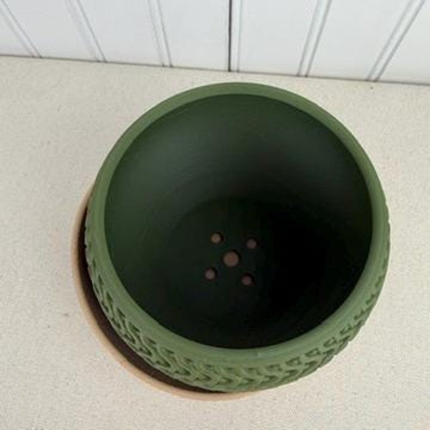 The Echo Planter, Indoor Flower Pot, Tabletop Planter, Wavy Geometric Design