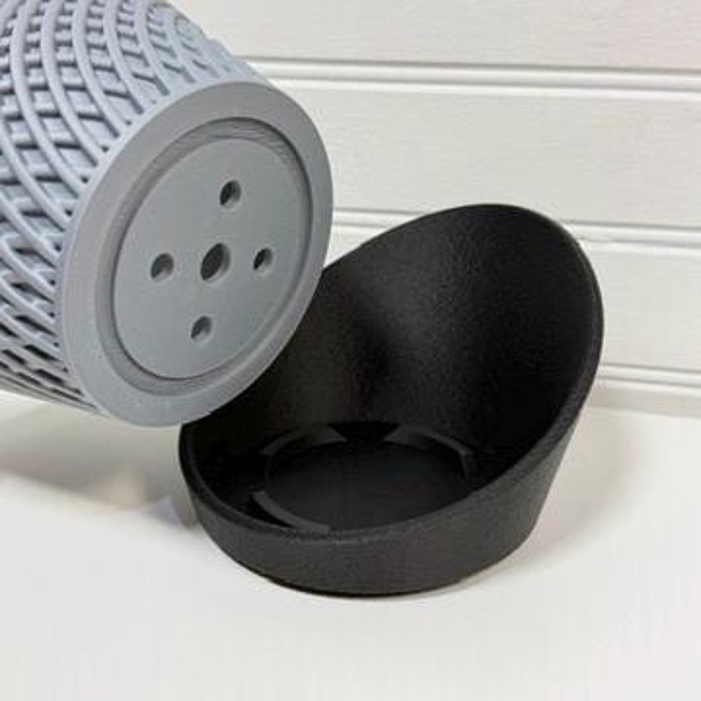 The Adrift Planter, Indoor Tabletop Flower Pot, Spiral Design, Wrap Around Drainage Tray