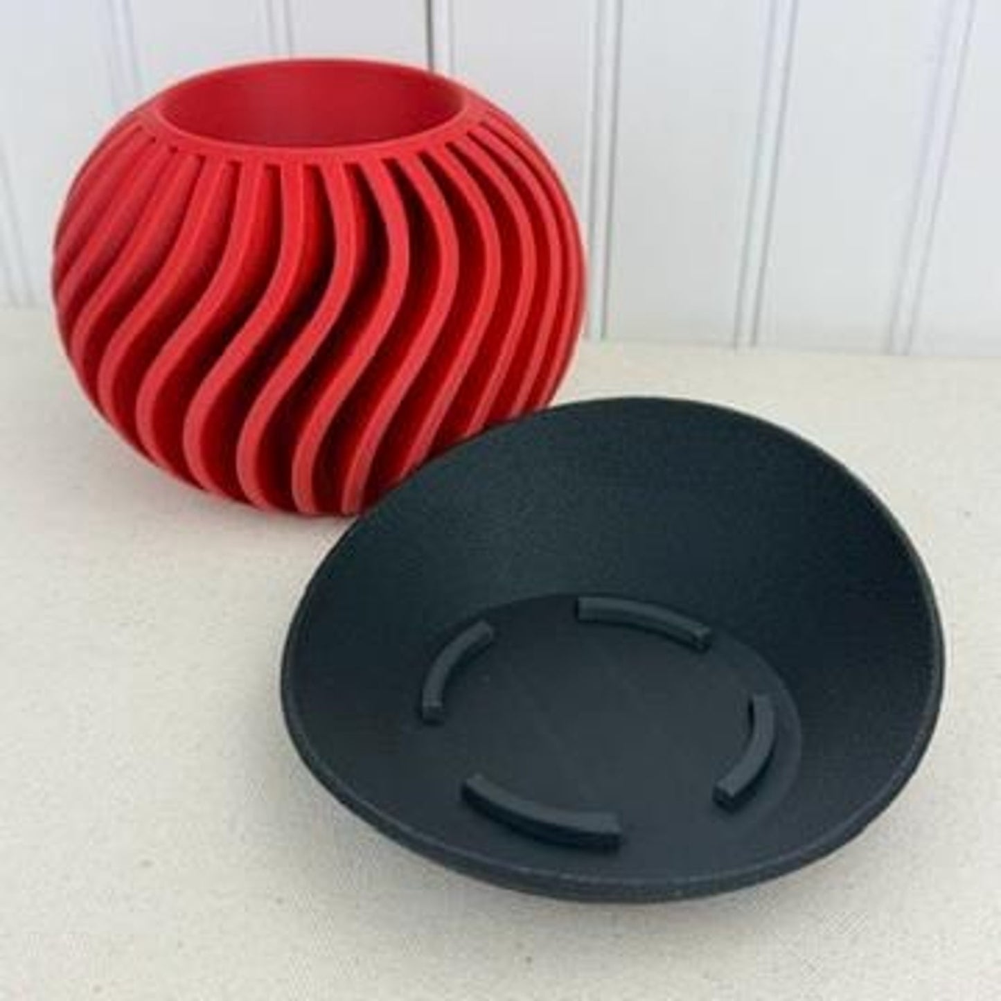 The Surge Planter, Indoor Flower Pot, Tabletop Planter, Wave Pattern