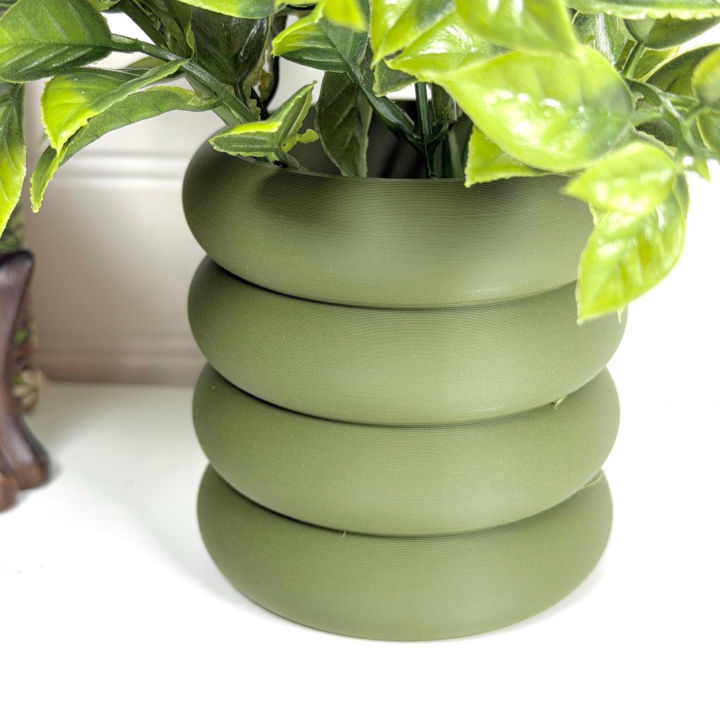 Fluxo Planter, Indoor Flower Pot, Tabletop Planter, Stacked Design, Geometric Aesthetic