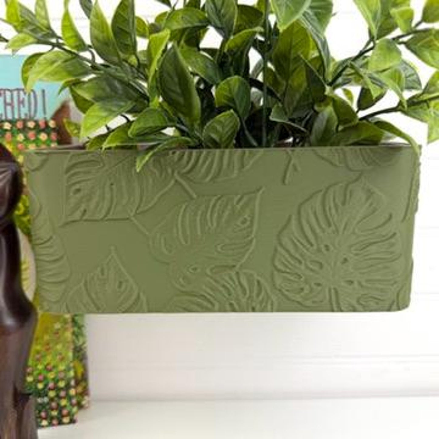 Monstera Wall Planter, Indoor Hanging Plant Pot, Monstera Leaf Design