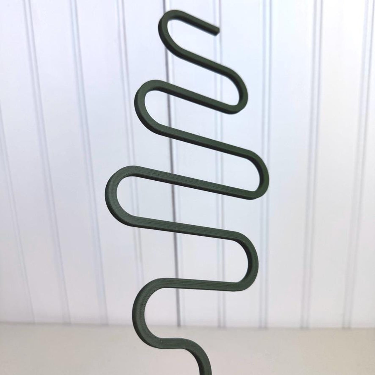 Squiggle Shaped Plant Trellis, Plant Support, Indoor Garden Decor, 12.375" tall