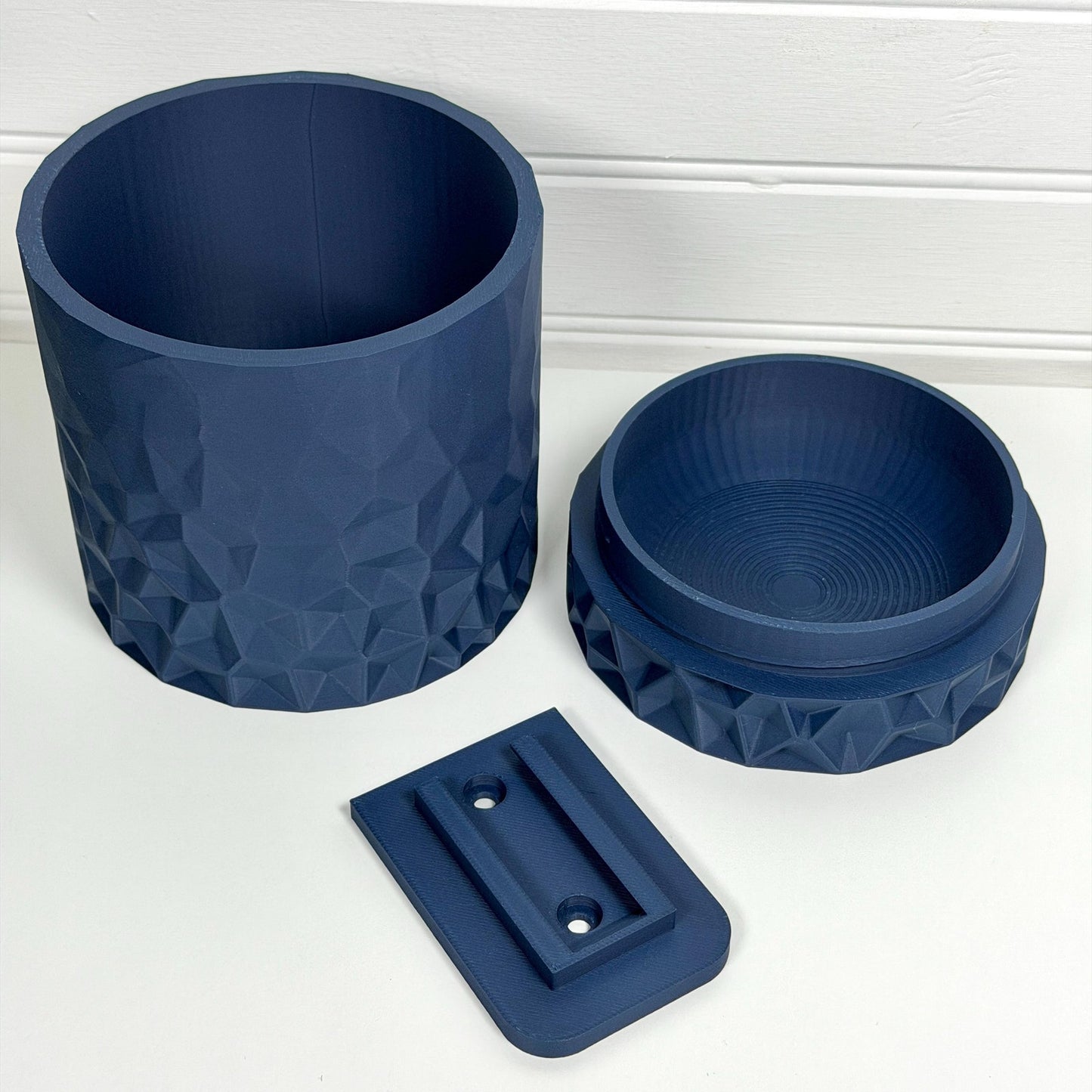 Voronoi Wall Hanging Planter, Indoor Plant Pot, Screw On Drip Tray, Geometric Design