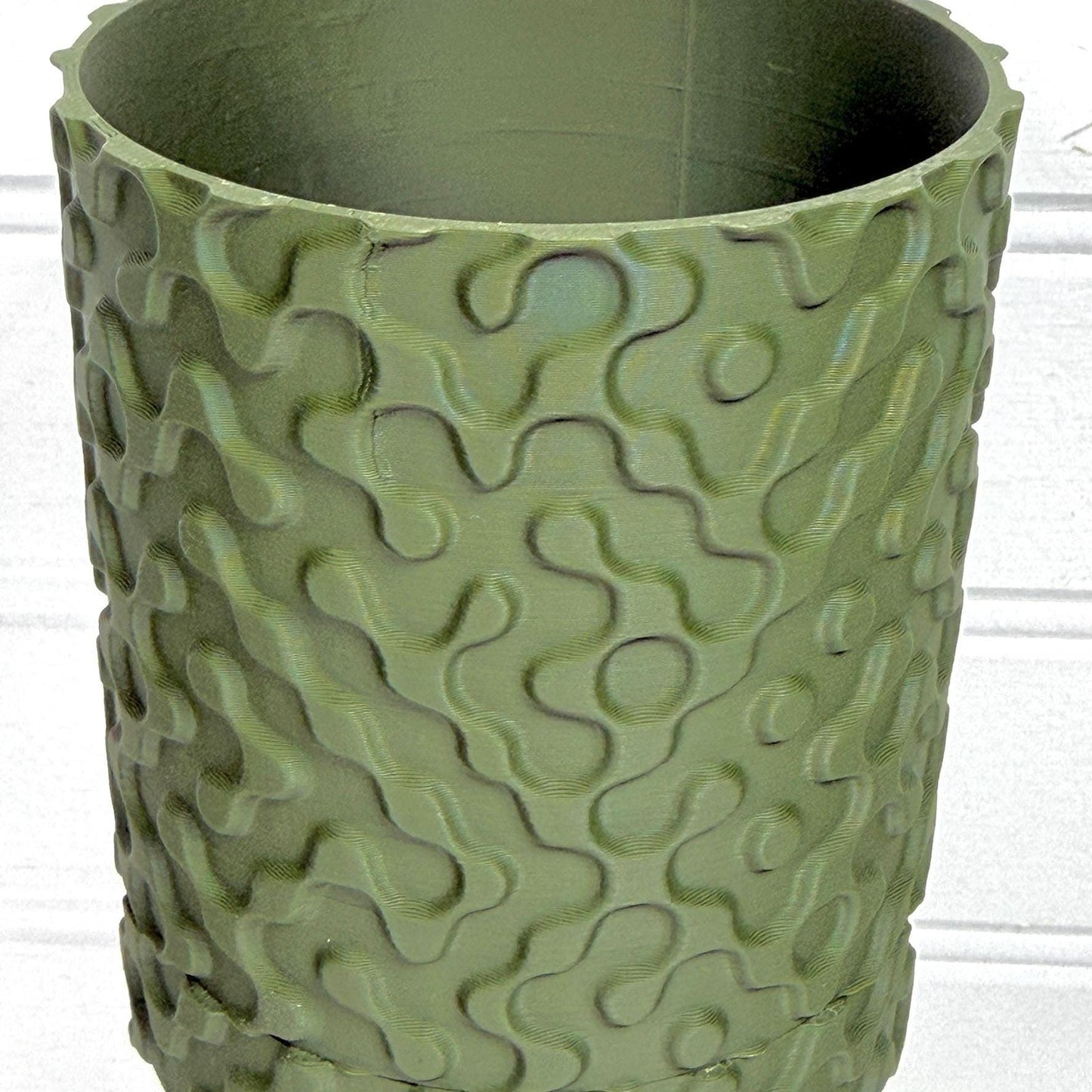 Geo Wall Hanging Planter, Indoor Plant Pot, Screw On Drip Tray, Geometric Design