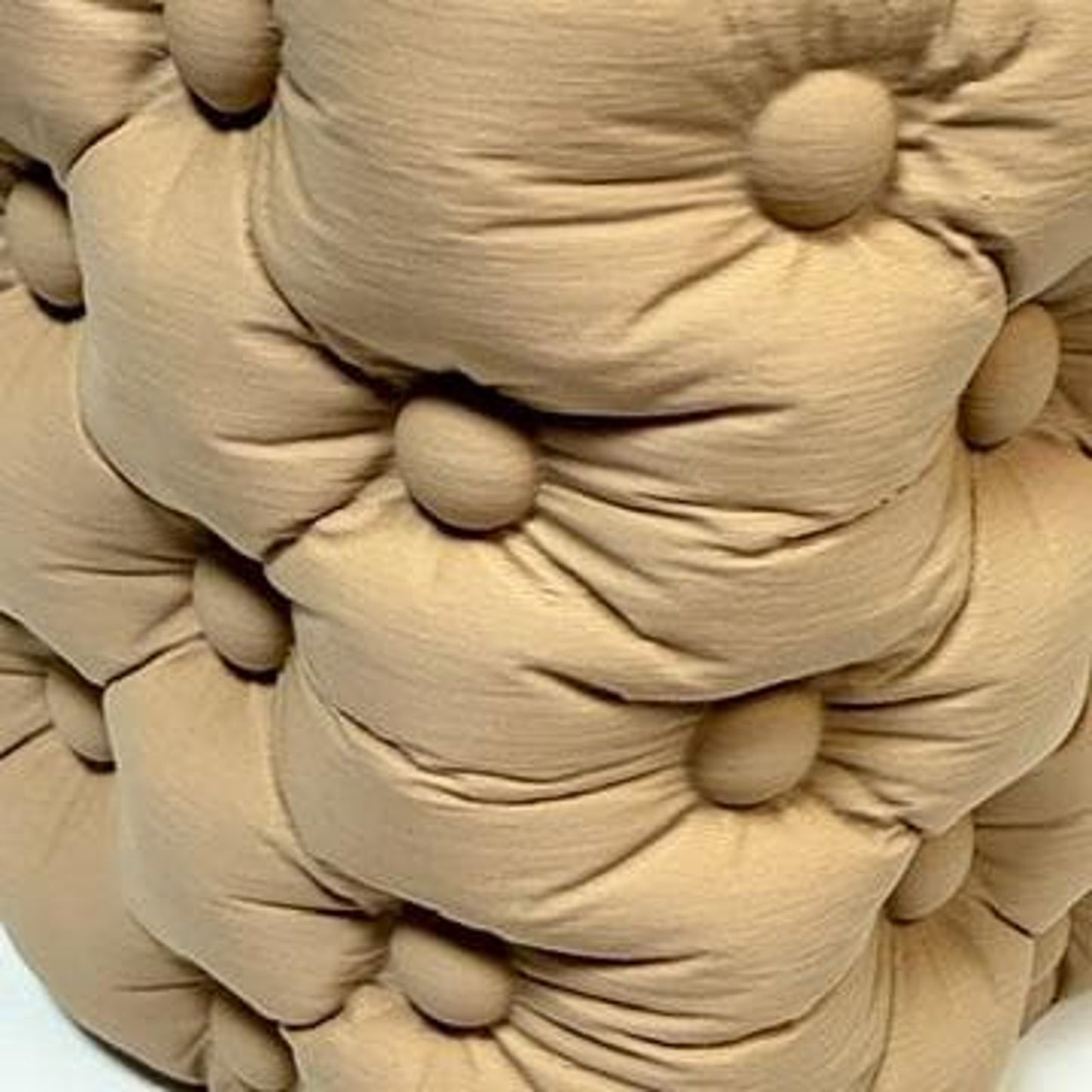 Chesterra Cashepot Planter, Tabletop Pot, Tufted Design, Inflated Planter,