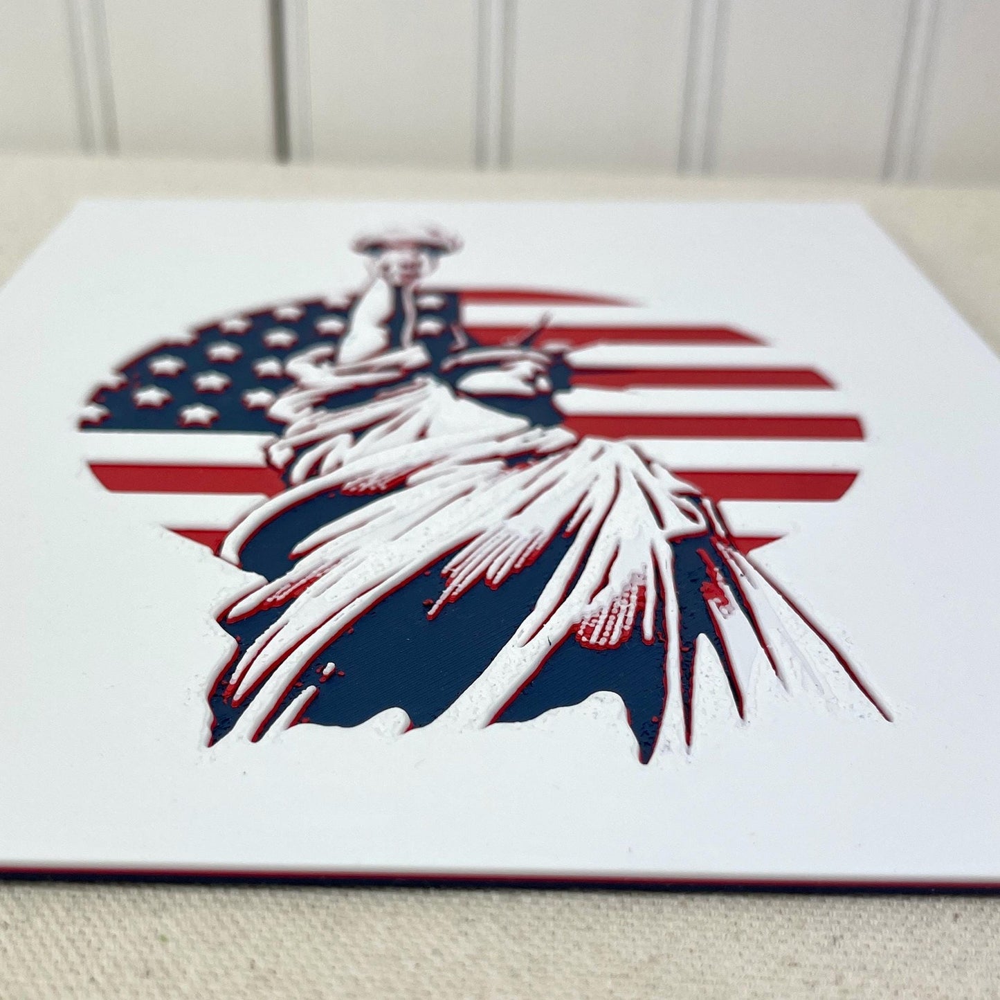 Statue of Liberty Wall Art, Lady Liberty, Patriotic Home Decor, American Flag Art, Independence Day Decor, 4th of July