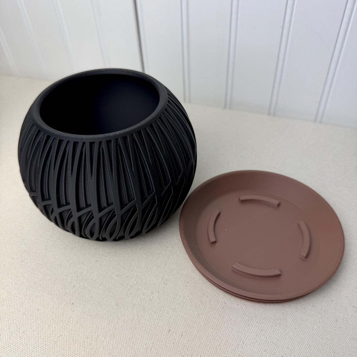 The Lumen Planter, Indoor Flower Pot, Tabletop Planter, Raised Pattern