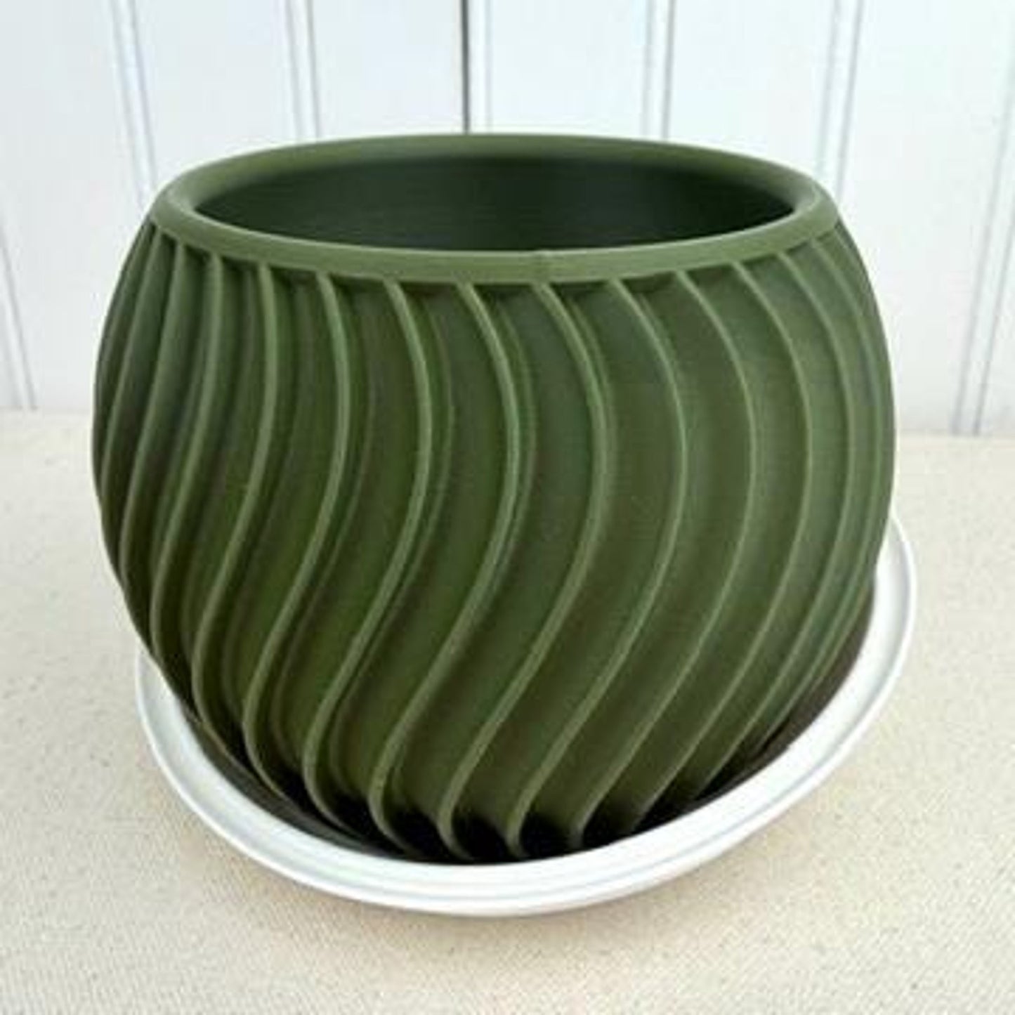 The Sonar Planter, Indoor Flower Pot, Tabletop Planter, Swirl Pattern