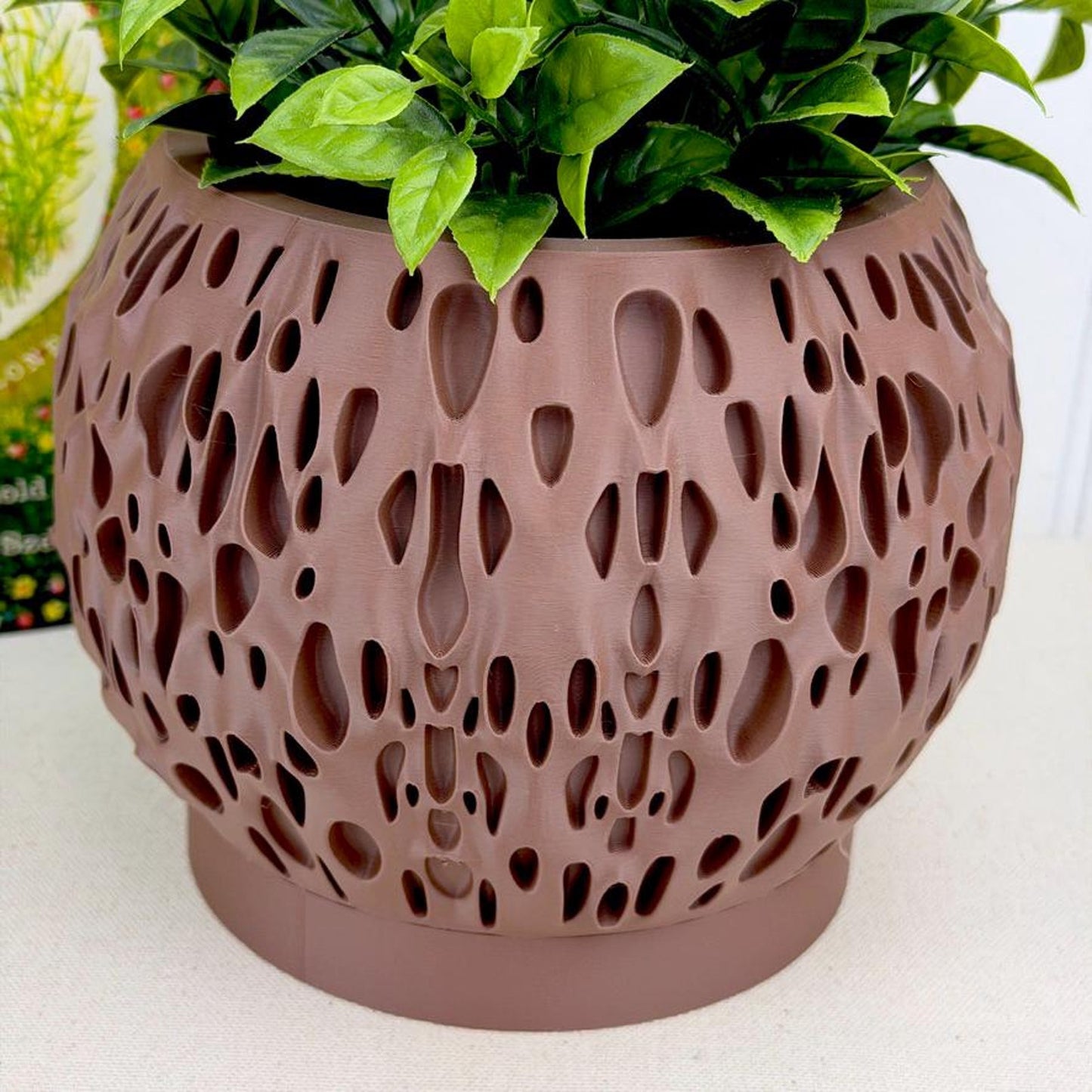 The Spotted Planter, Indoor Flower Pot, Tabletop Planter, Organic Pattern