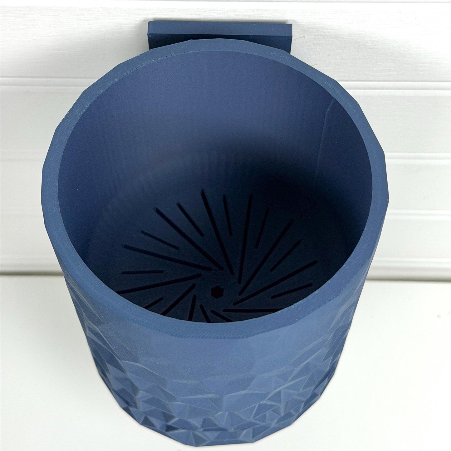 Voronoi Wall Hanging Planter, Indoor Plant Pot, Screw On Drip Tray, Geometric Design