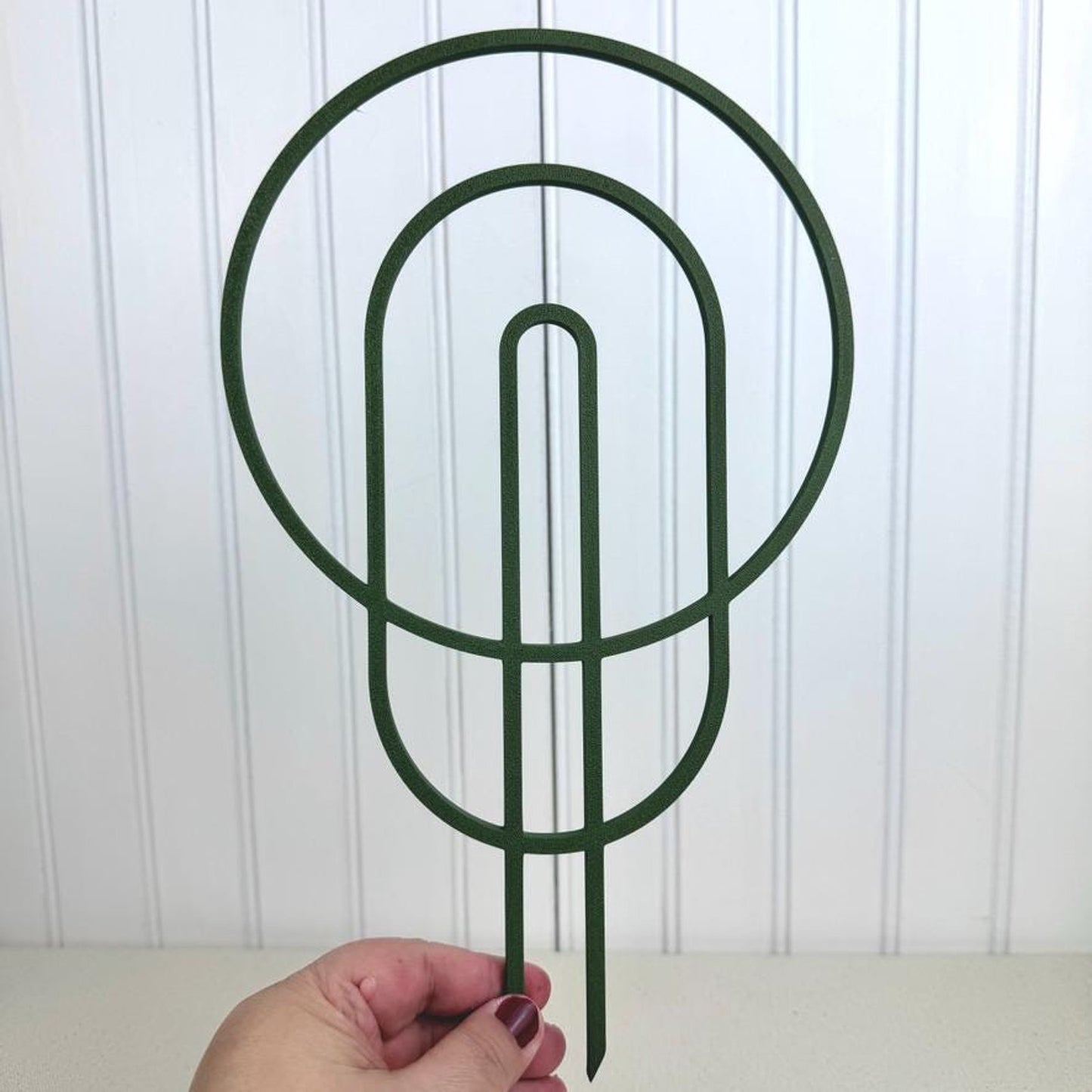 Circle Shaped Plant Trellis, Modern Plant Support, Indoor Garden Decor, 11.875" tall