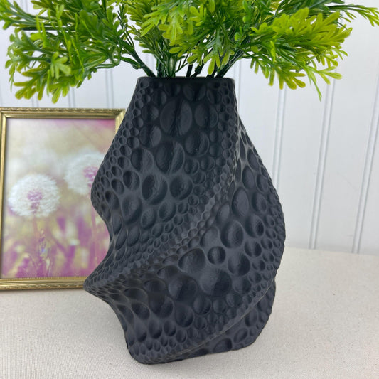 Sculptural Textured Vase: Moon Vase, Twisted Vase