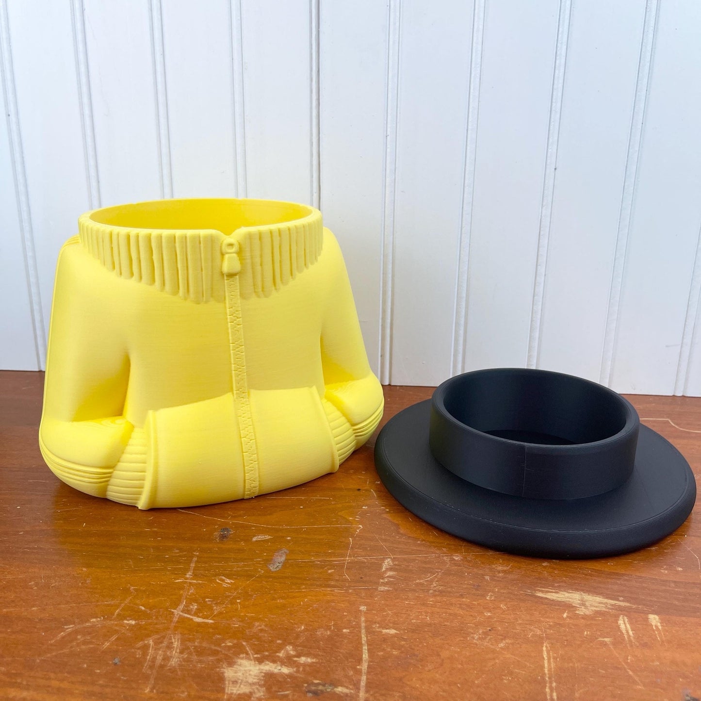 Sweatshirt Jacket Indoor Planter Pot, Sporty Sweater Flower Pot, Planter, Unique Quirky Modern