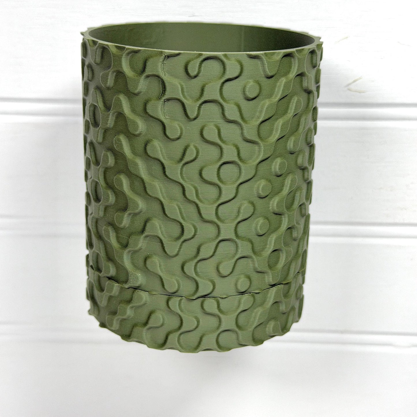Geo Wall Hanging Planter, Indoor Plant Pot, Screw On Drip Tray, Geometric Design
