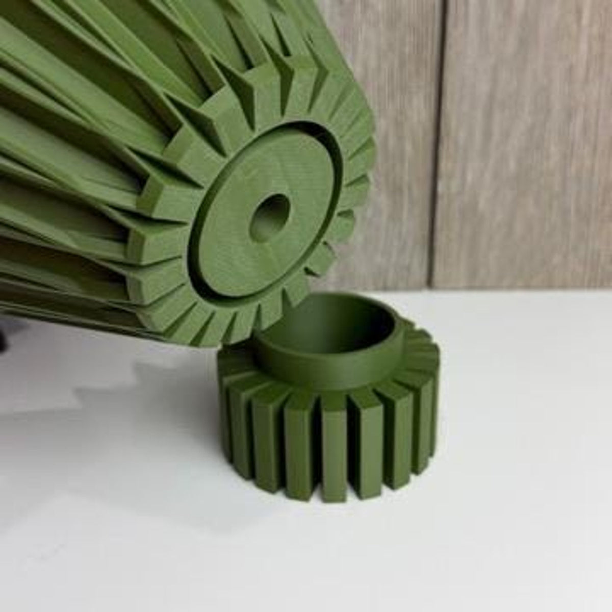 Planter Pot 009, Indoor Plant Pot with Drip Tray, Tabletop Planter, Origami Lotus Bloom Style