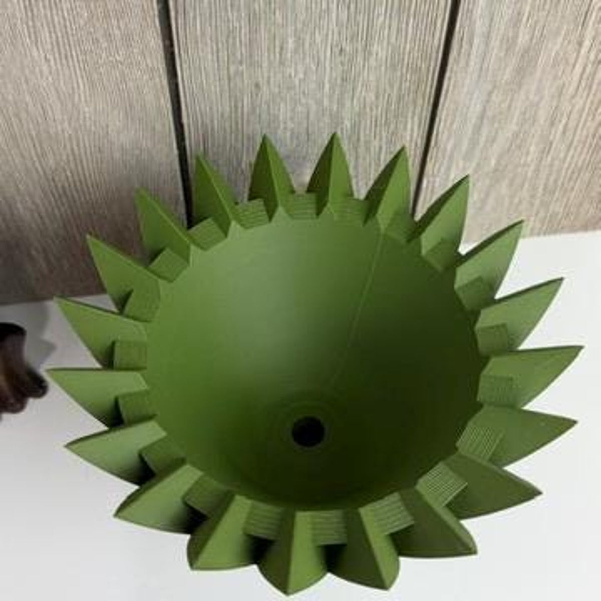 Planter Pot 009, Indoor Plant Pot with Drip Tray, Tabletop Planter, Origami Lotus Bloom Style