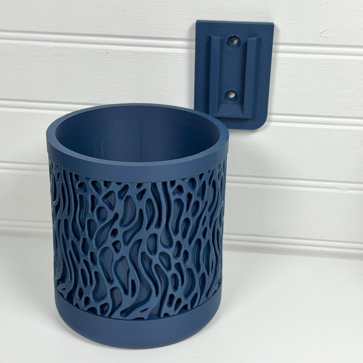 Grove Wall Hanging Planter, Indoor Plant Pot, Screw On Drip Tray, Geometric Design