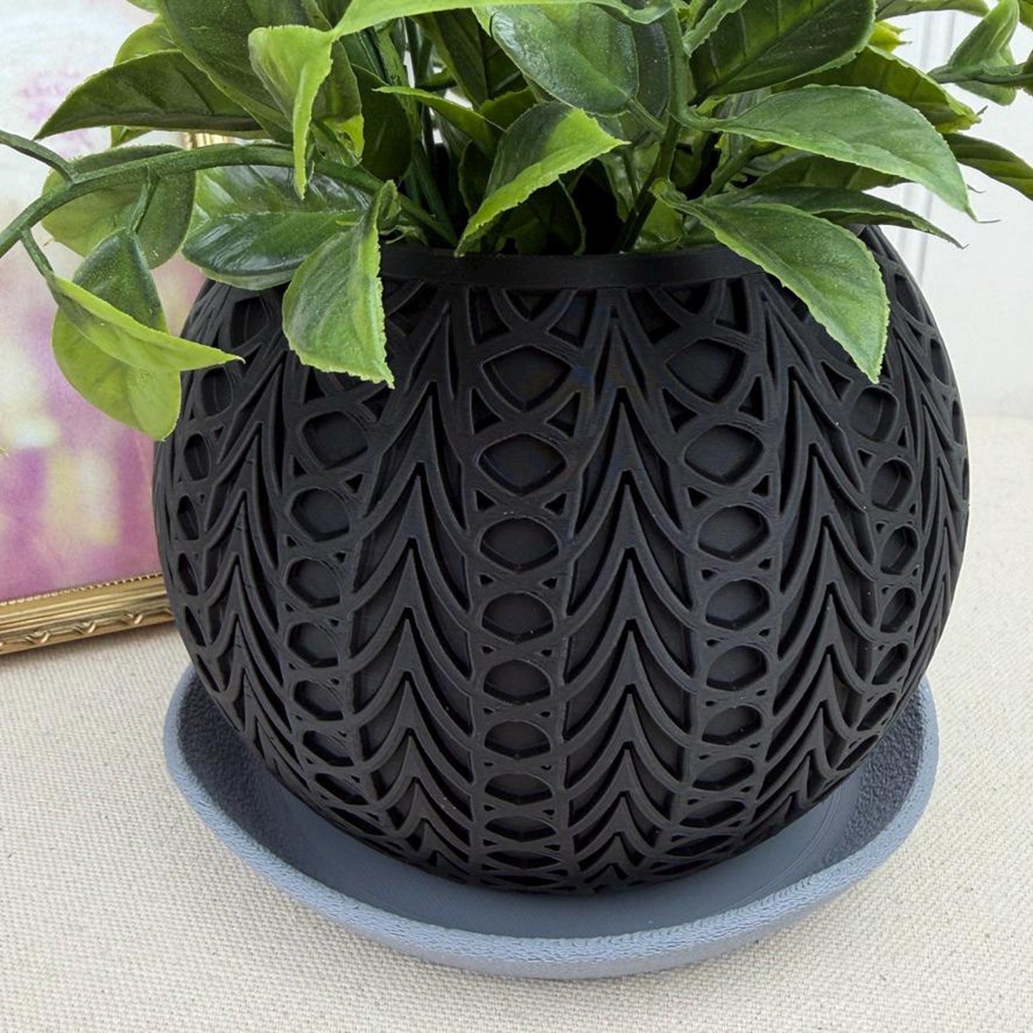 The Fusion Planter, Indoor Flower Pot, Tabletop Planter, Lattice Pattern
