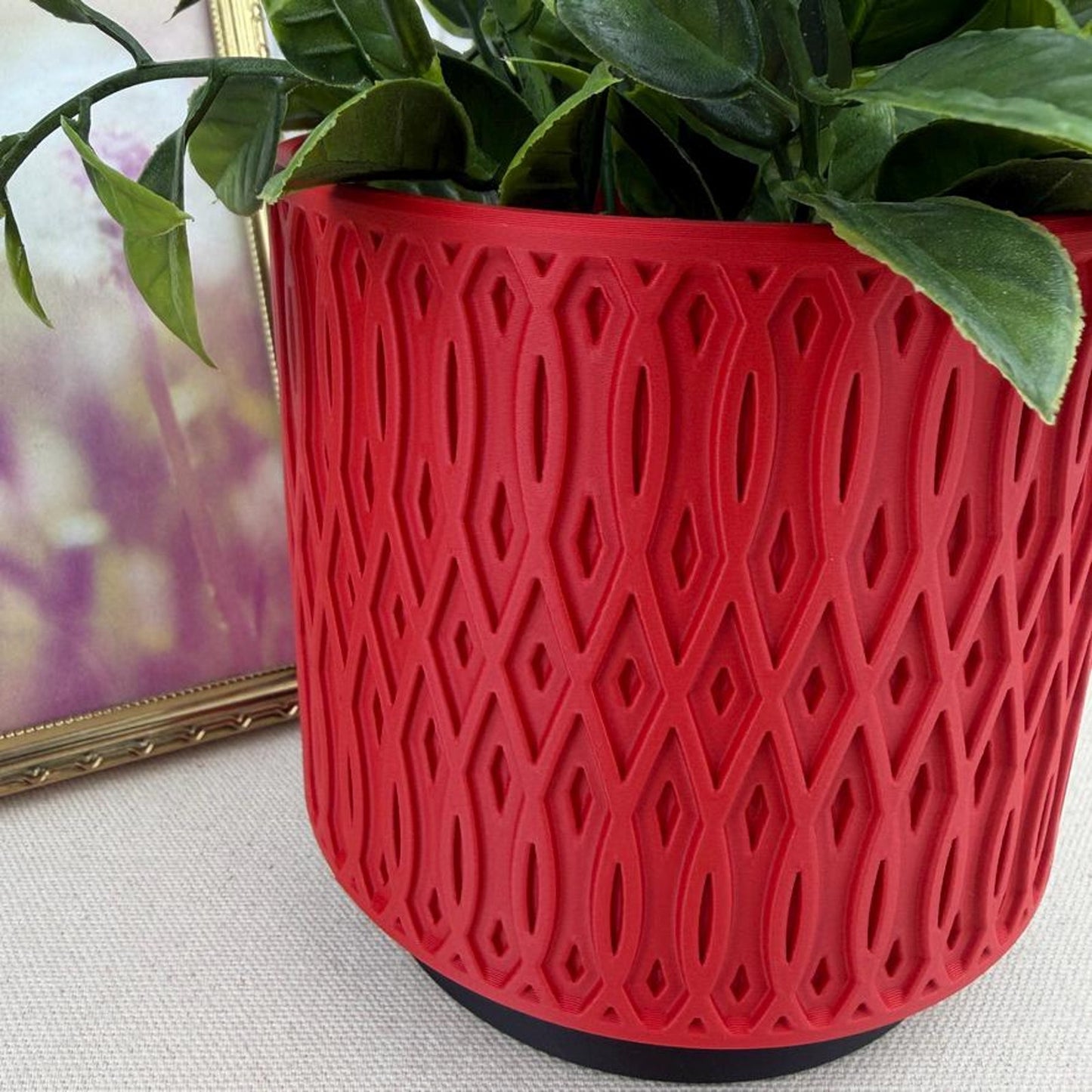 The Echelon Planter, Indoor Flower Pot, Tabletop Planter, Modern Geometric Pattern