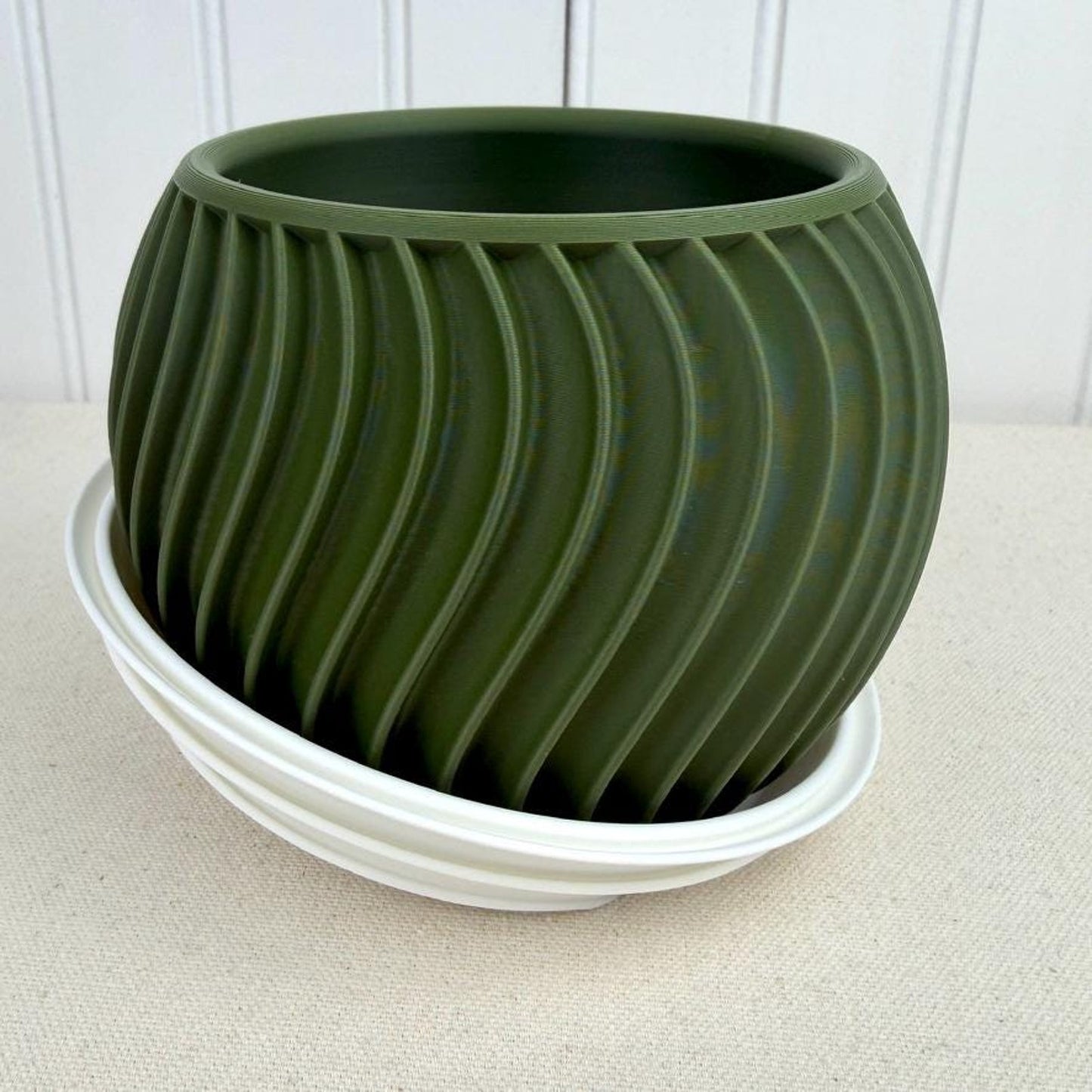 The Sonar Planter, Indoor Flower Pot, Tabletop Planter, Swirl Pattern